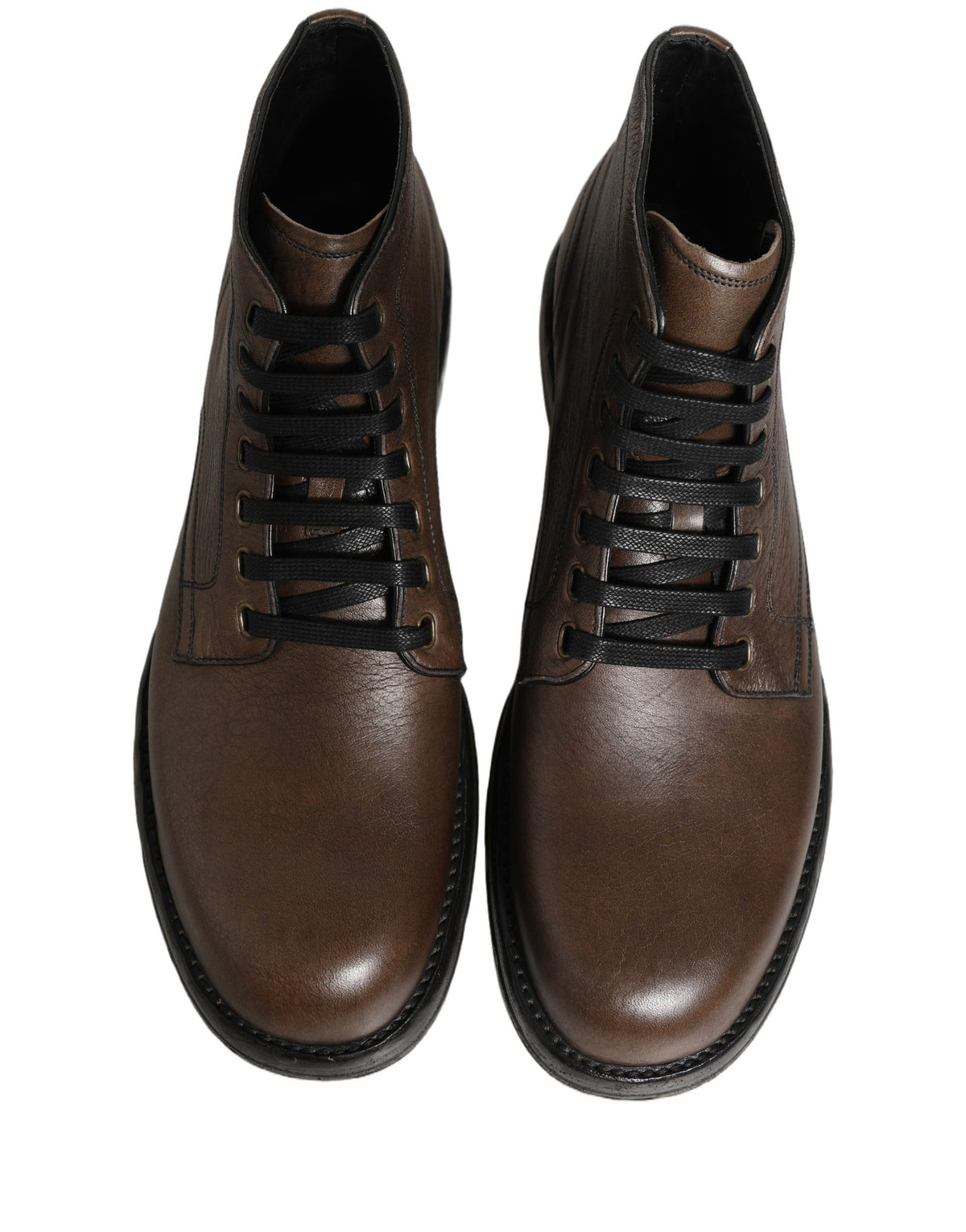 Dolce & Gabbana Brown Perugino Leather Men Ankle Boots Men's Shoes