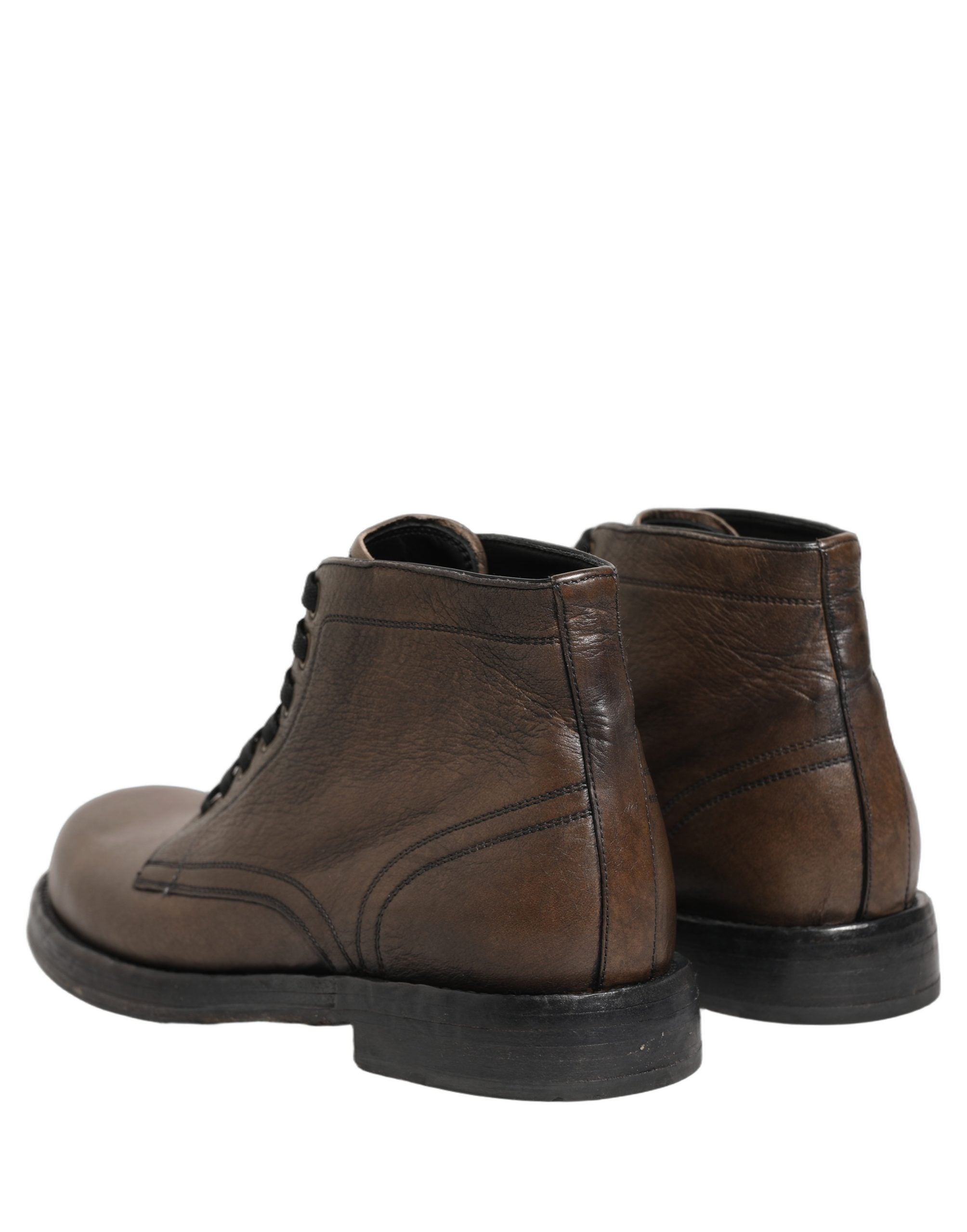 Dolce & Gabbana Brown Perugino Leather Men Ankle Boots Men's Shoes