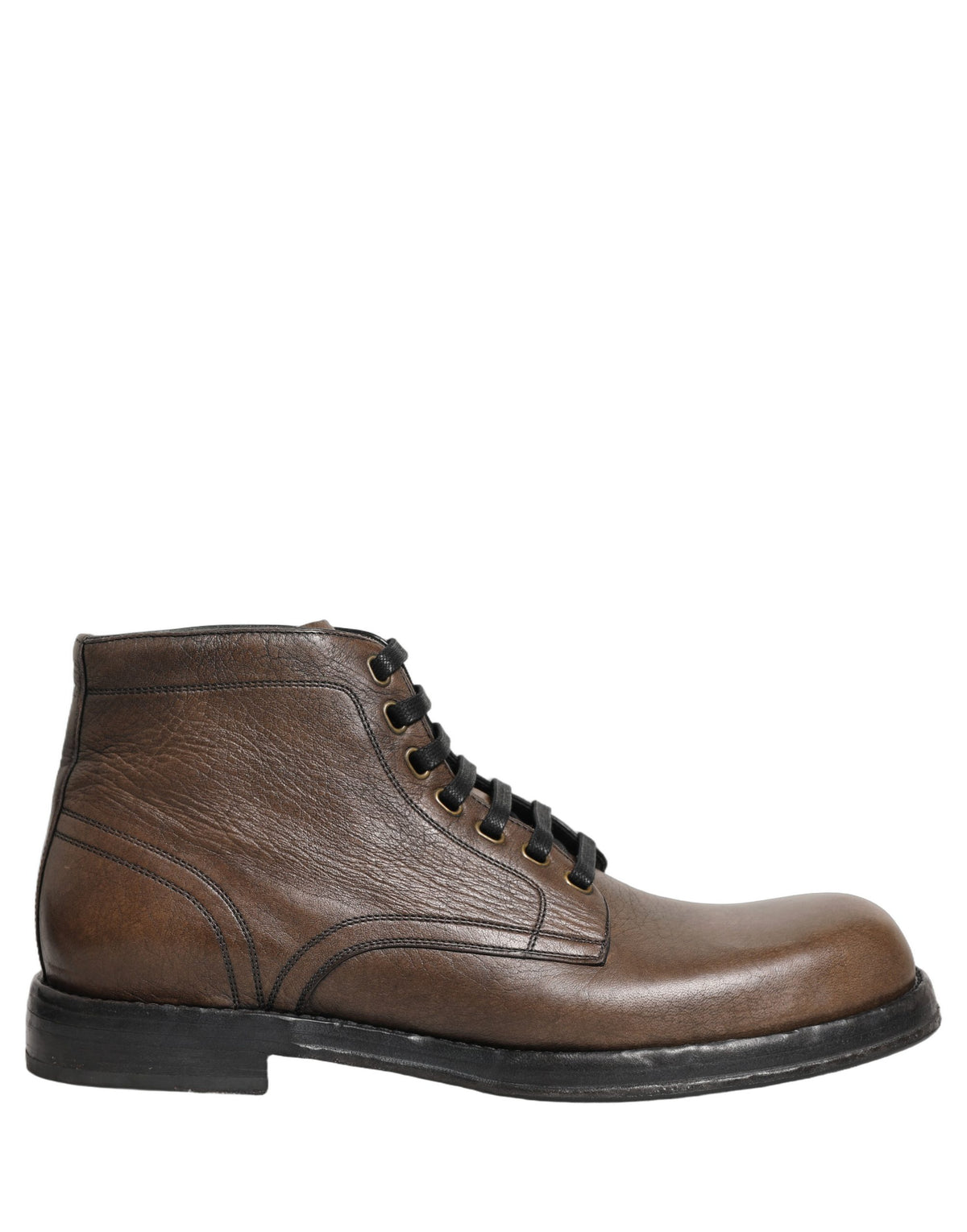 Dolce & Gabbana Brown Perugino Leather Men Ankle Boots Men's Shoes