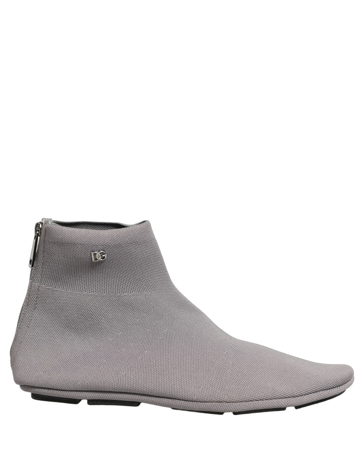 Dolce & Gabbana Gray Stretch Mesh Men Ankle Boots Men