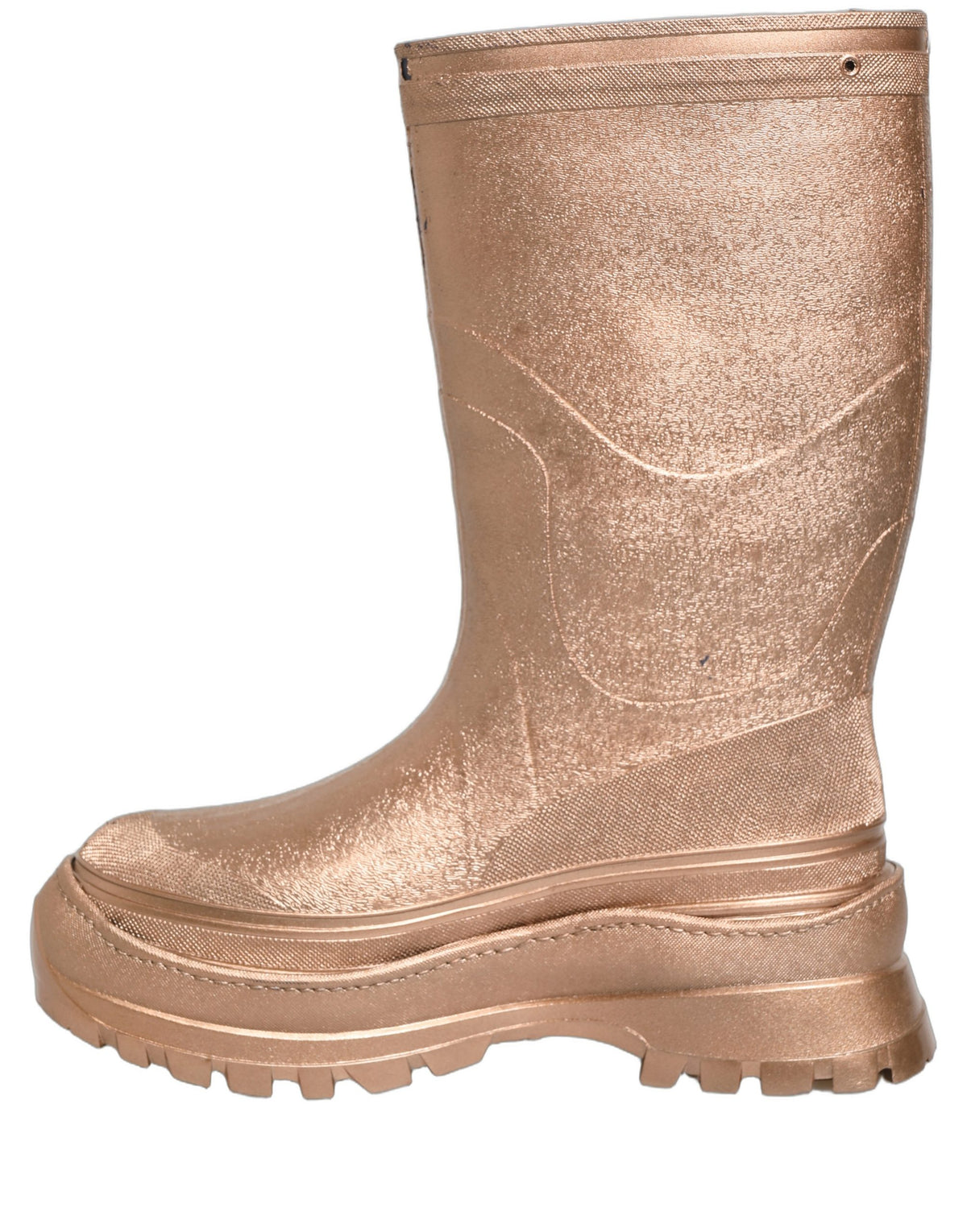 Dolce & Gabbana Rose Gold PVC Pull On Rain Boots Men Men's Shoes (Pre-Owned)