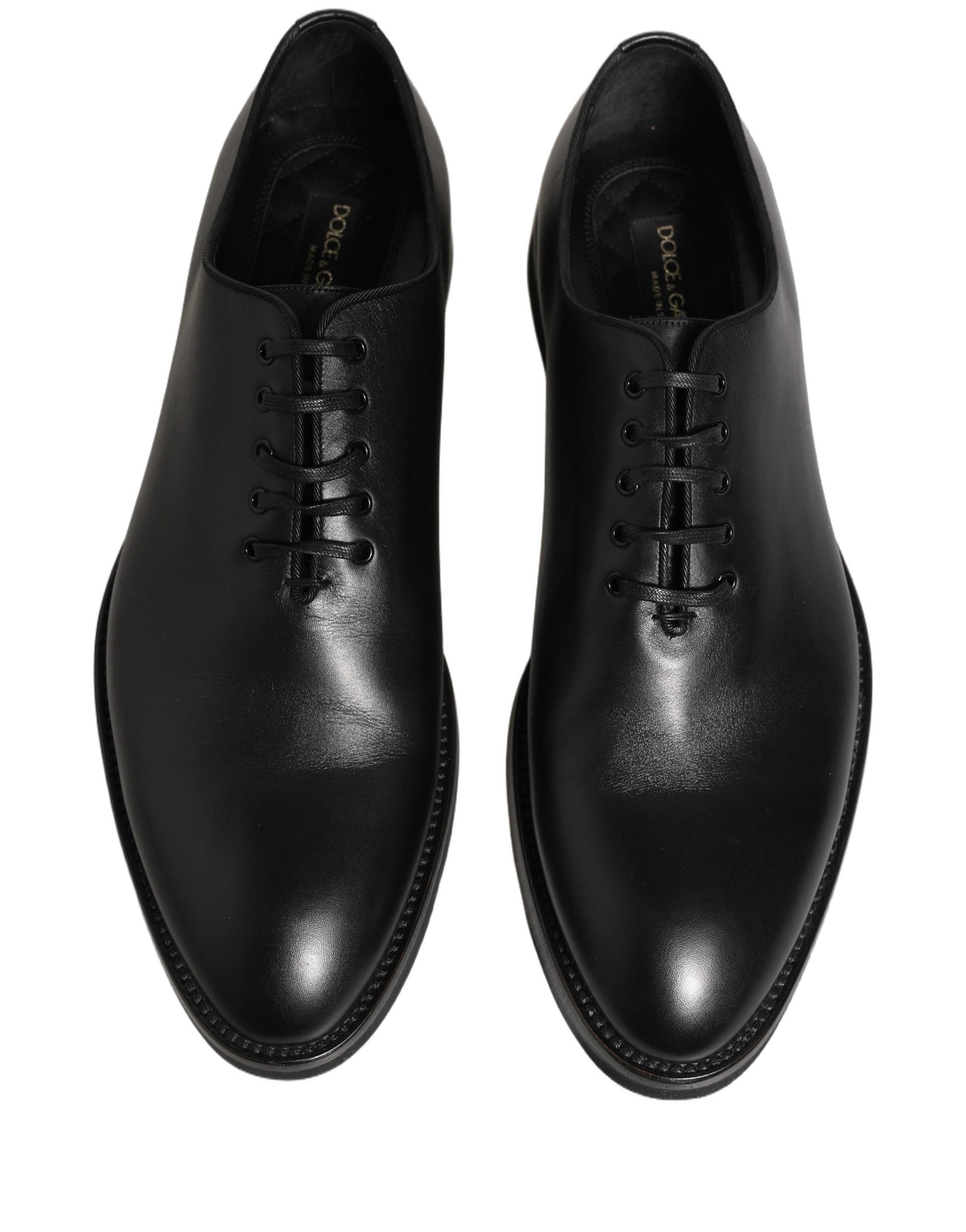 Dolce & Gabbana Black Leather Men Oxford Dress Formal Men's Shoes