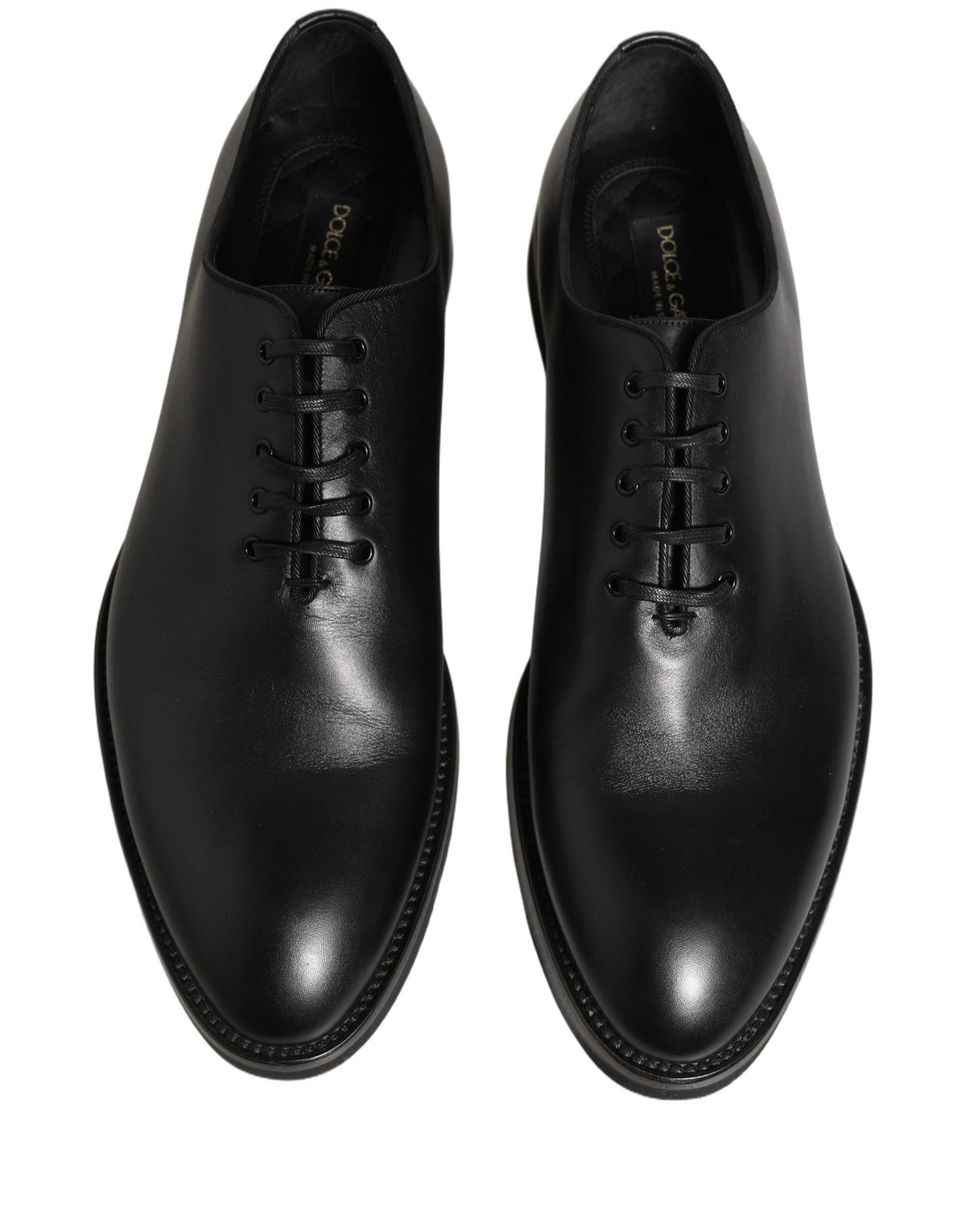 Dolce & Gabbana Black Leather Men Oxford Dress Formal Men's Shoes