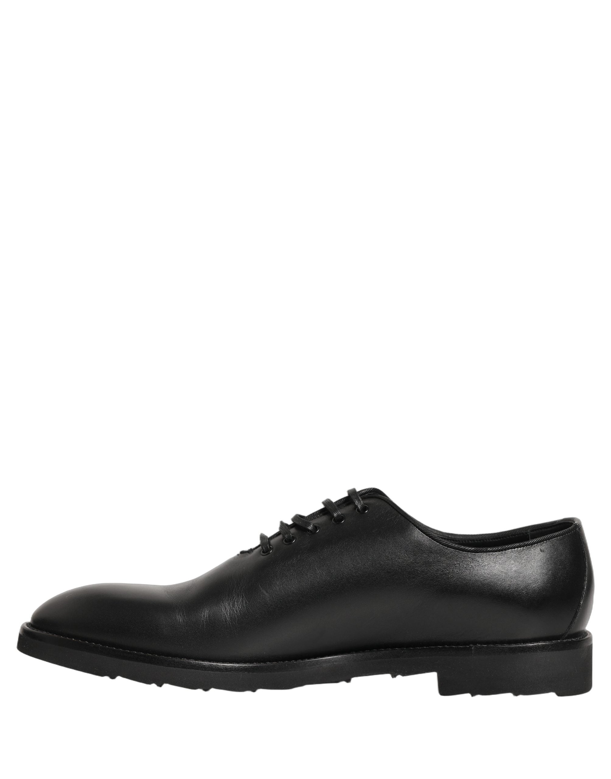 Dolce & Gabbana Black Leather Men Oxford Dress Formal Men's Shoes