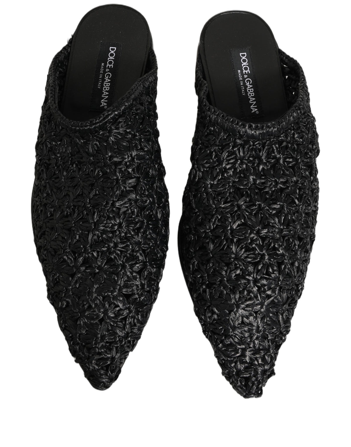 Dolce & Gabbana Black Mules Slides Slippers Men Flats Men's Shoes