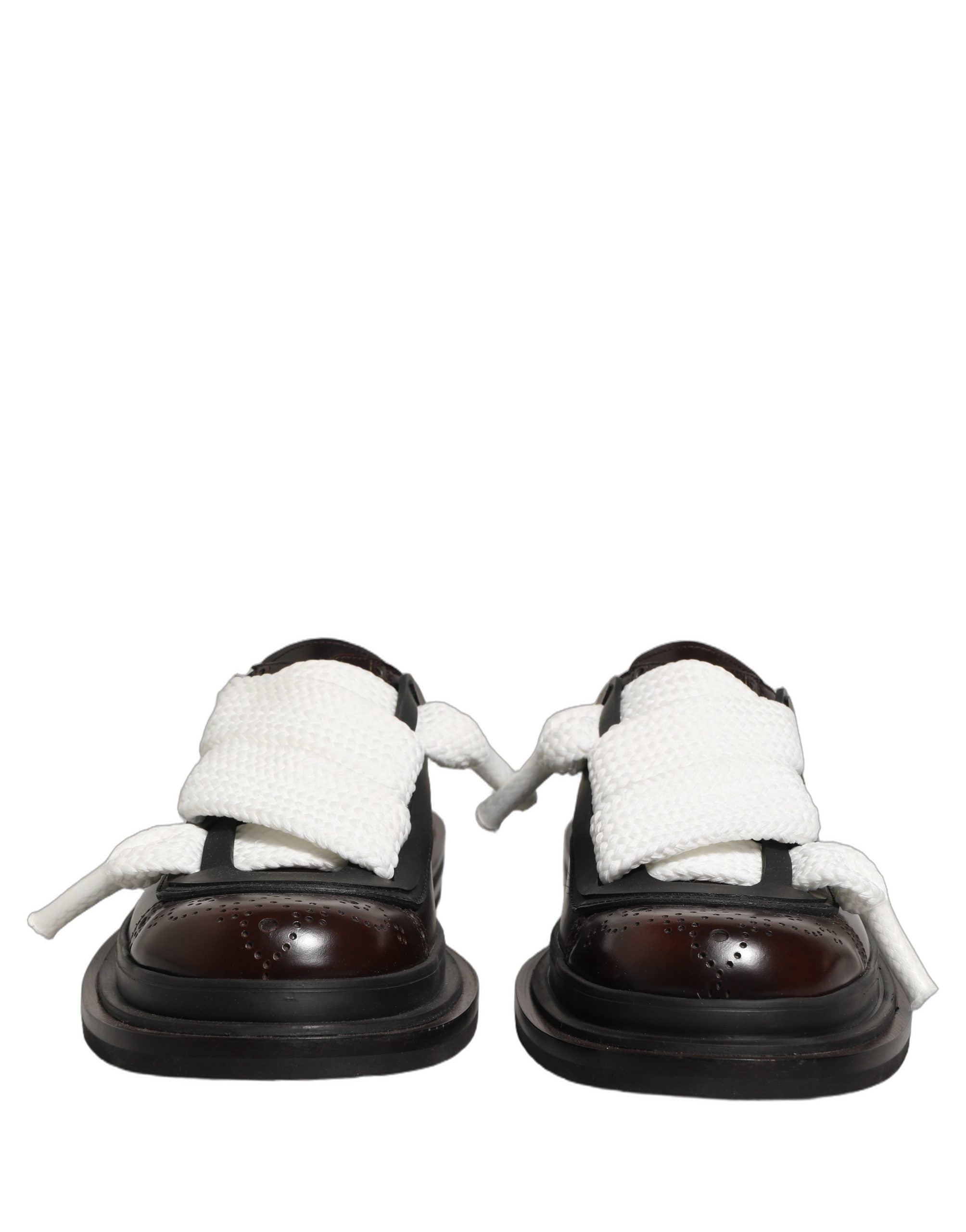 Dolce & Gabbana Brown Leather Slip On Flat Sandals Men Men's Shoes