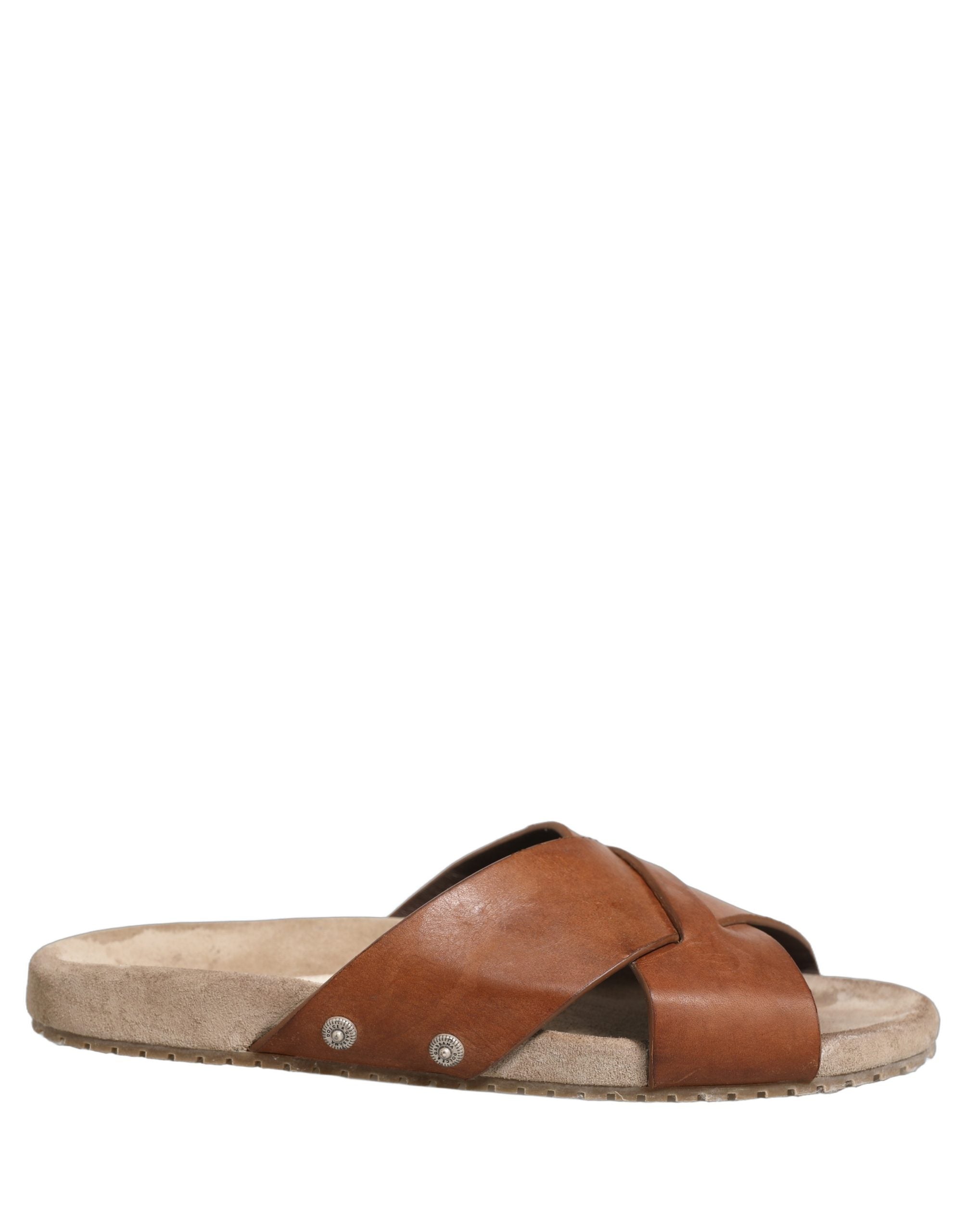Dolce & Gabbana Brown Calf Leather Slides Sandals Men's Shoes (Pre-Owned)