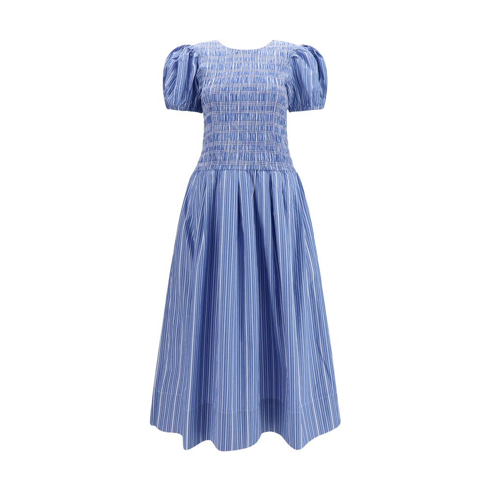 Ganni Blue Cotton Casual Women's Dress