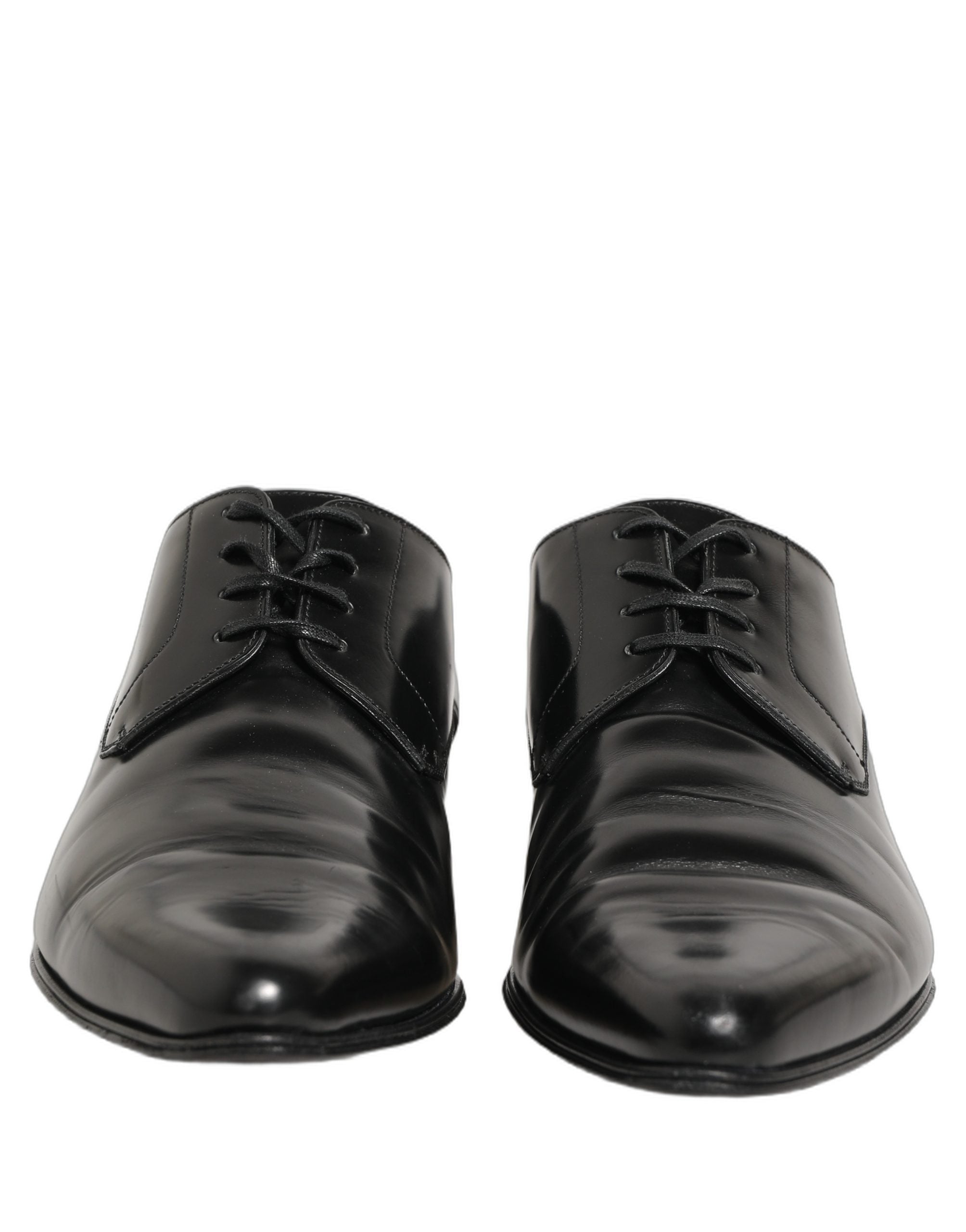 Dolce & Gabbana Black Leather Derby Dress Men Formal Men's Shoes (Pre-Owned)