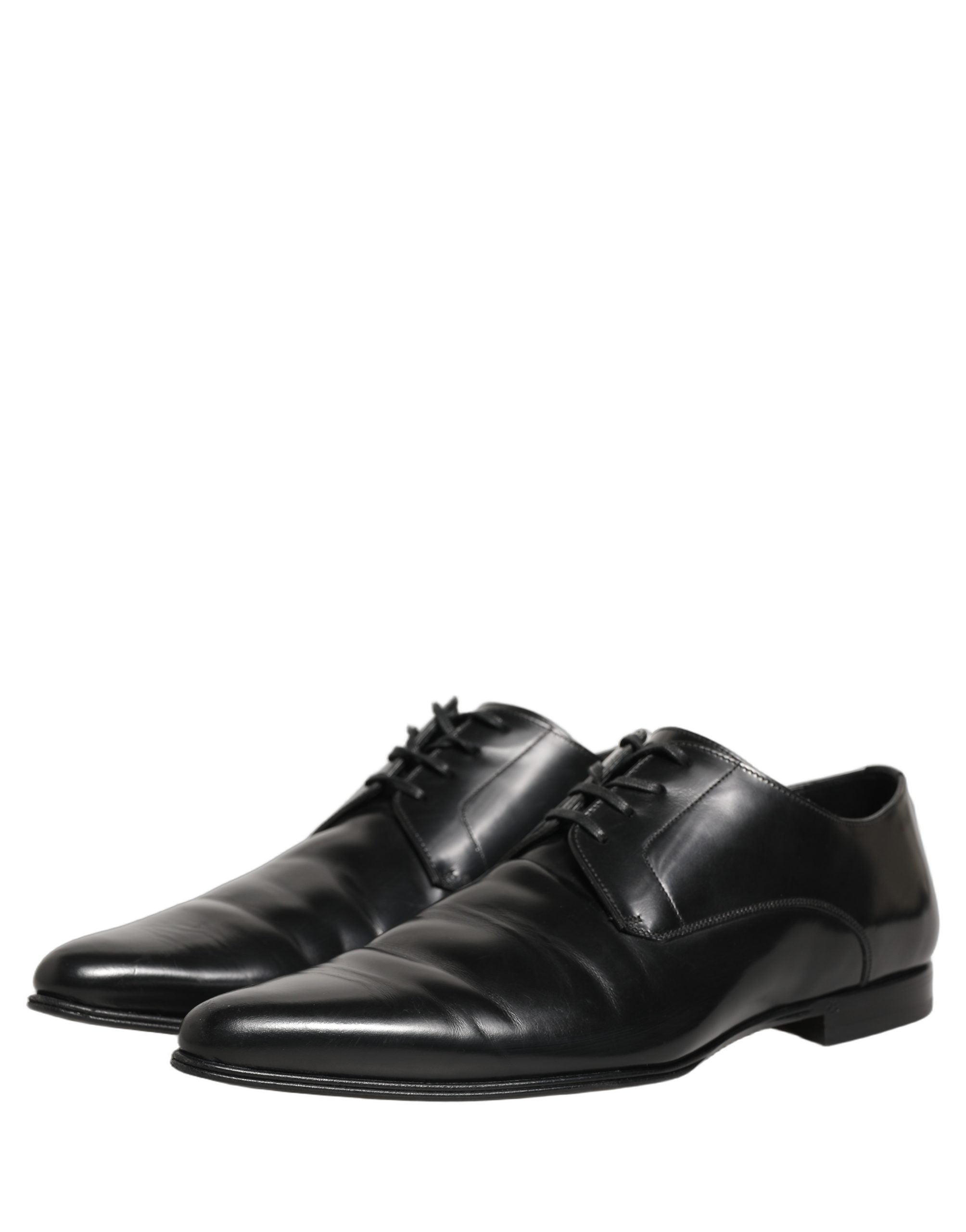 Dolce & Gabbana Black Leather Derby Dress Men Formal Men's Shoes (Pre-Owned)