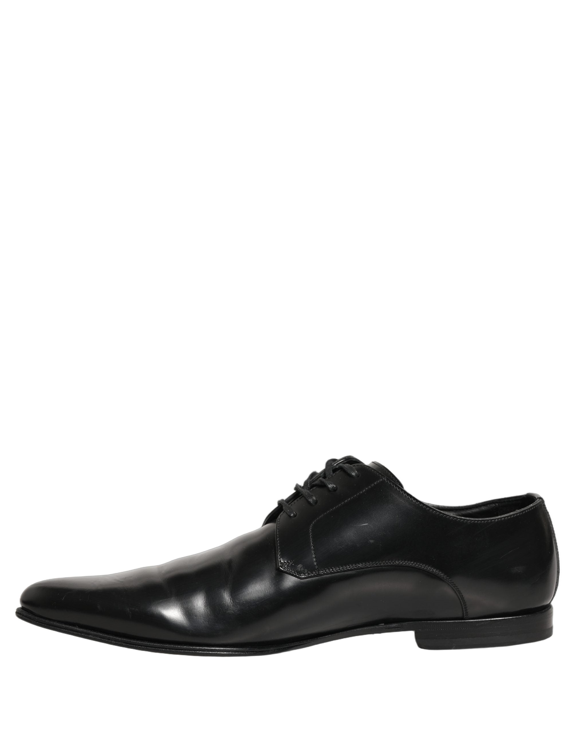 Dolce & Gabbana Black Leather Derby Dress Men Formal Men's Shoes (Pre-Owned)