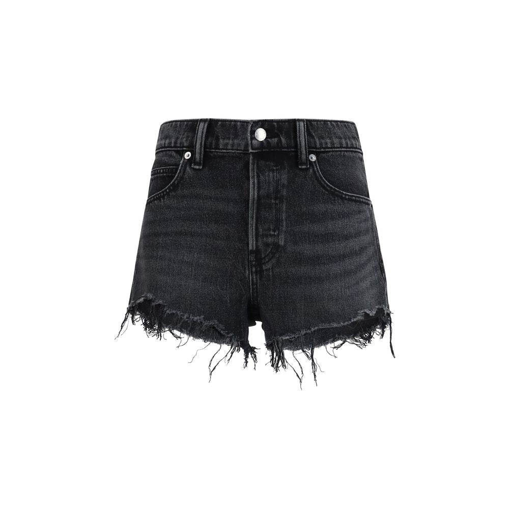 Alexander Wang Black Cotton Bermuda Women's Shorts