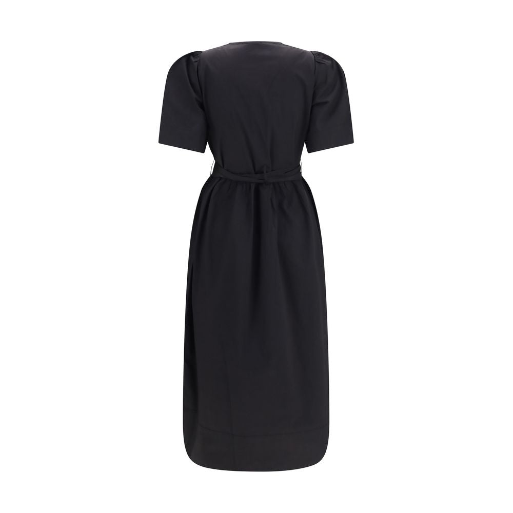 Ganni Black Cotton Casual Women's Dress