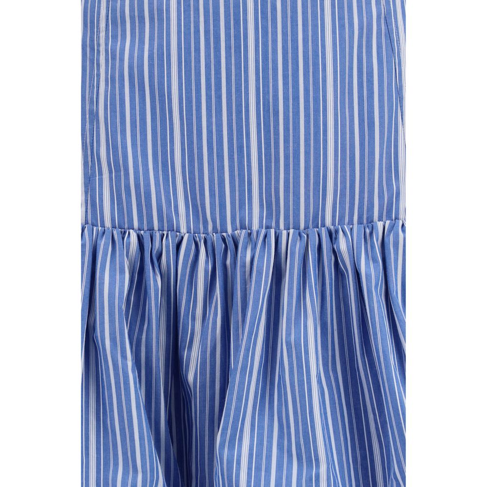 Ganni Blue Cotton Mini Women's Skirt