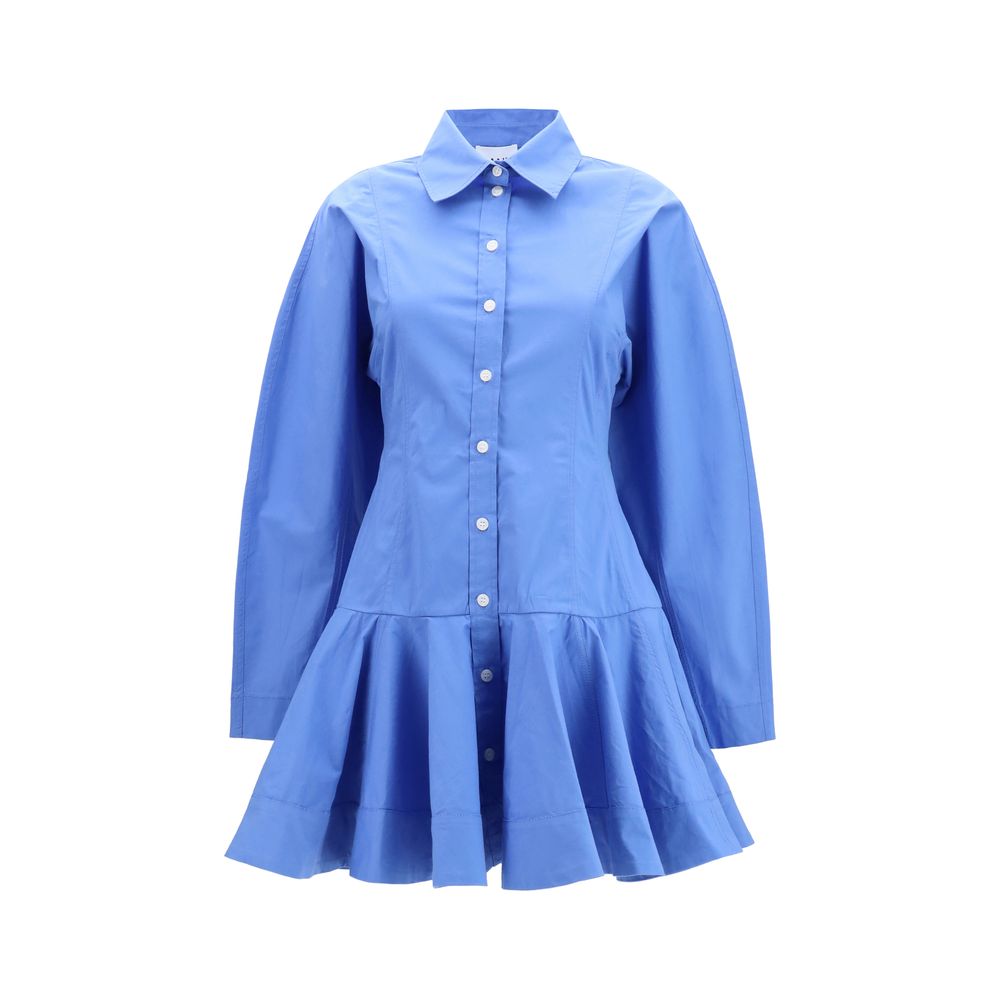 Ganni Blue Cotton Casual Women's Dress