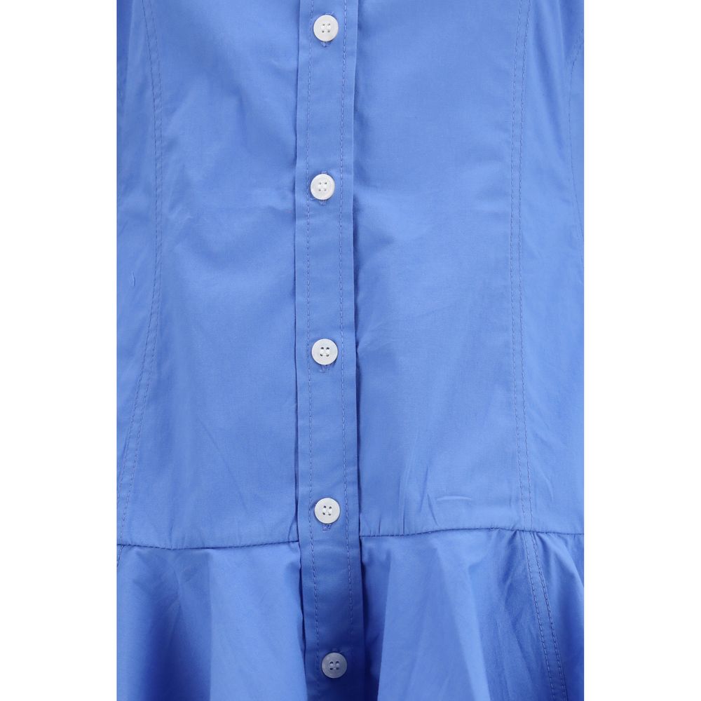 Ganni Blue Cotton Casual Women's Dress