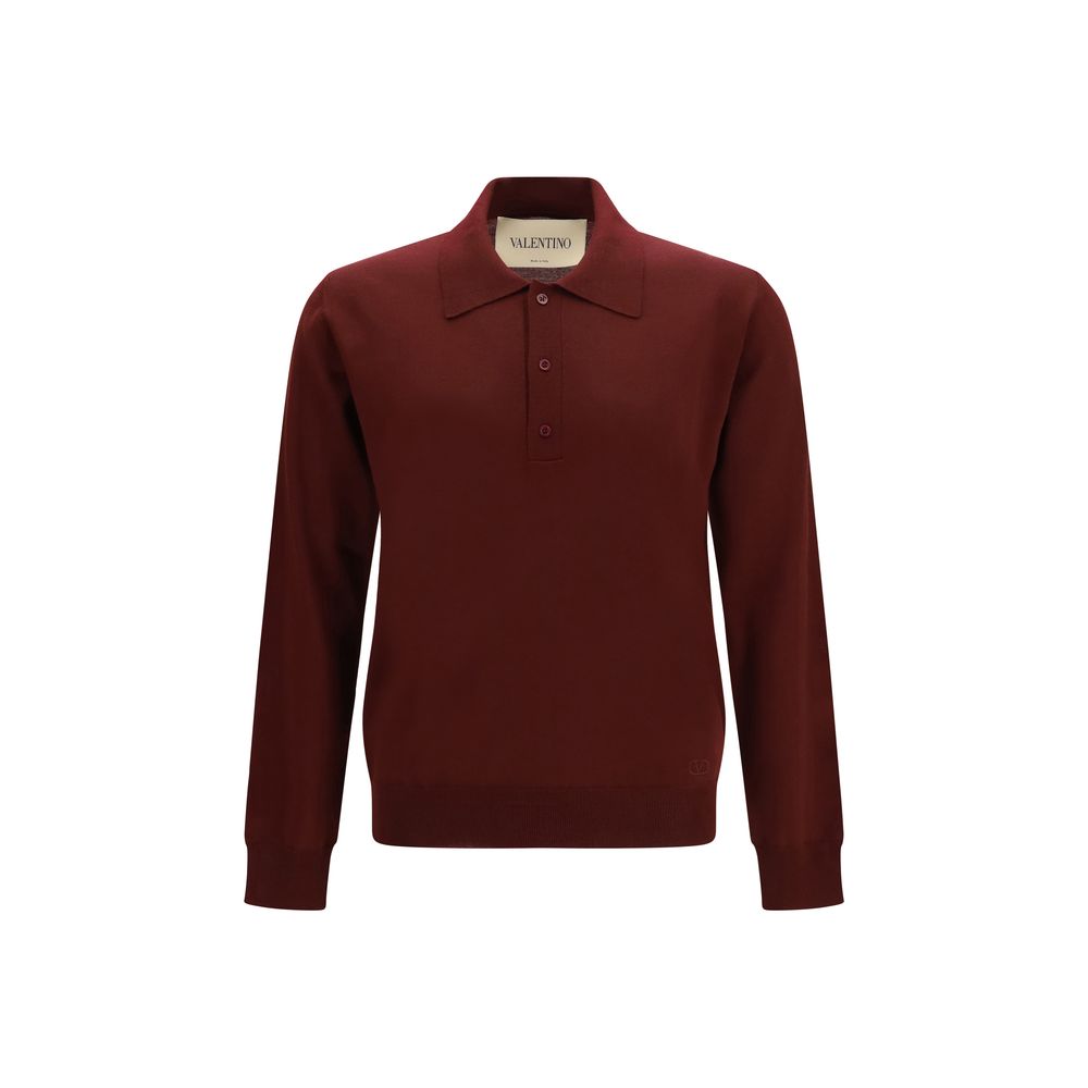 Valentino Bordeaux Wool Oves Aries Polo Men's Shirt