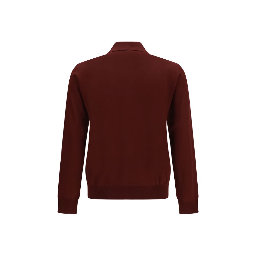 Valentino Bordeaux Wool Oves Aries Polo Men's Shirt