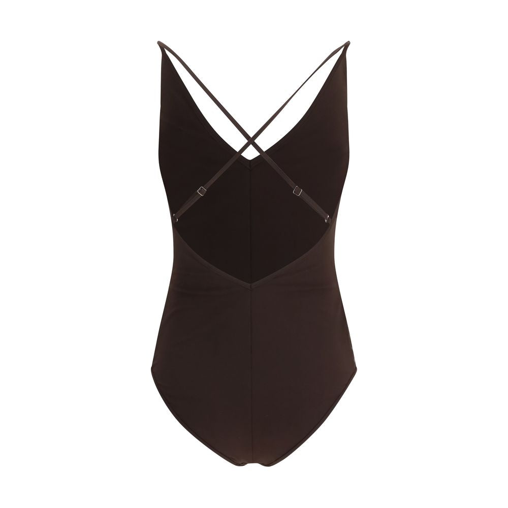Brunello Cucinelli Brown Nylon One-Piece Women's Swimsuit