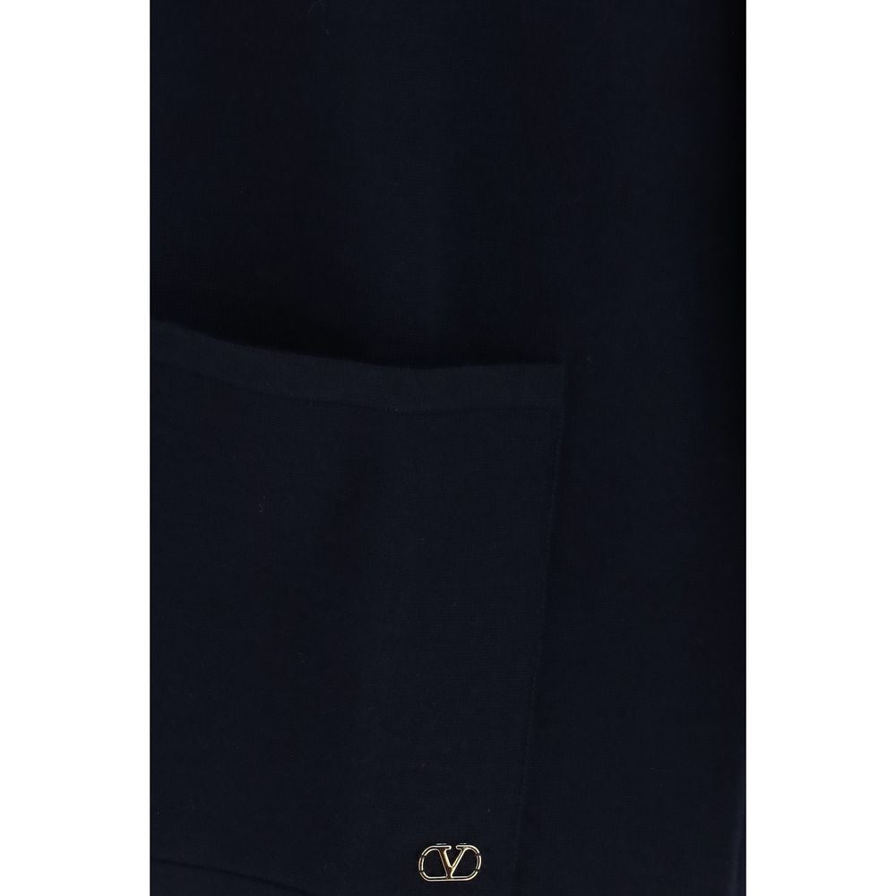 Valentino Blue Wool Oves Aries Men's Cardigan