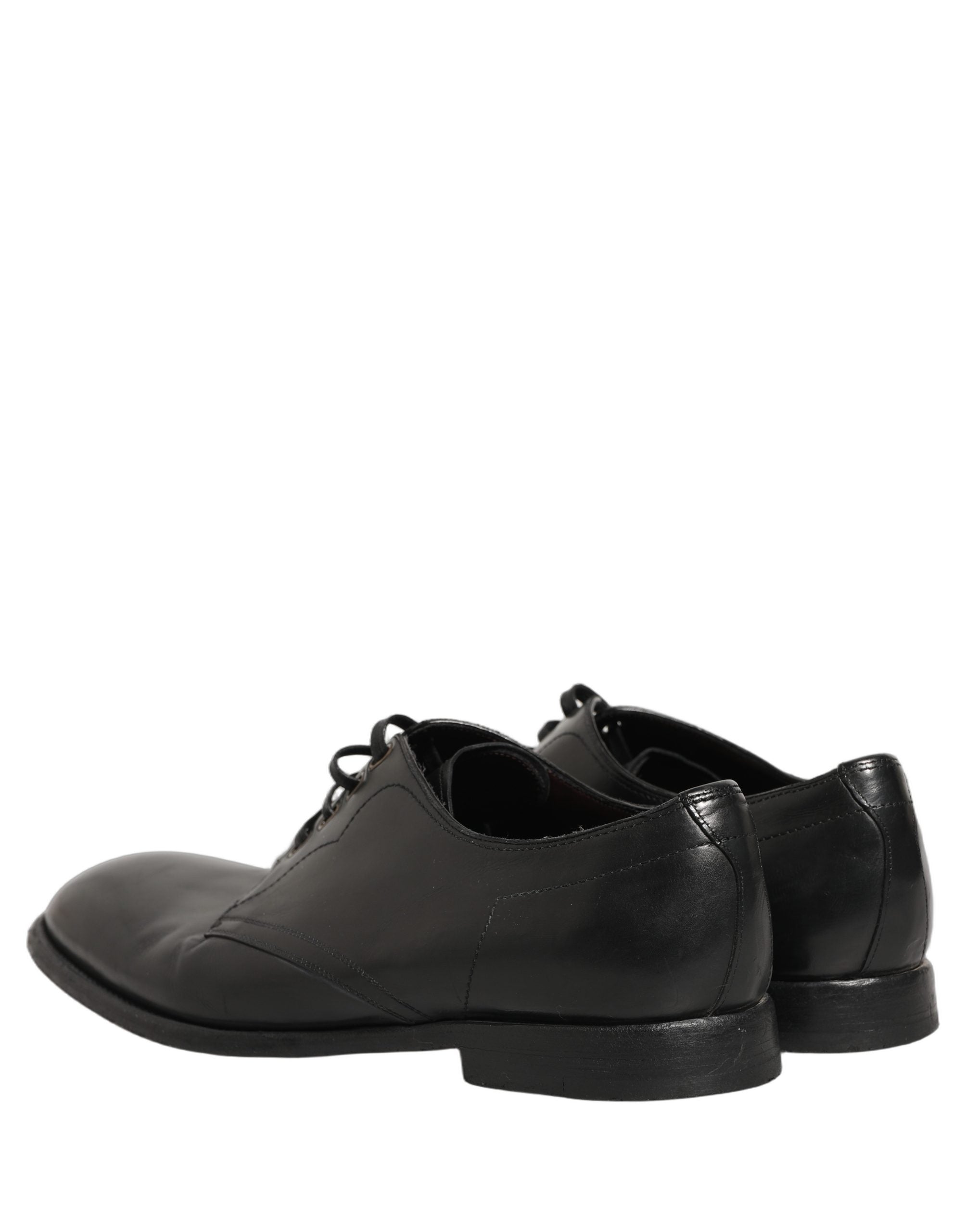 Dolce & Gabbana Black Leather Derby Dress Men Formal Men's Shoes (Pre-Owned)
