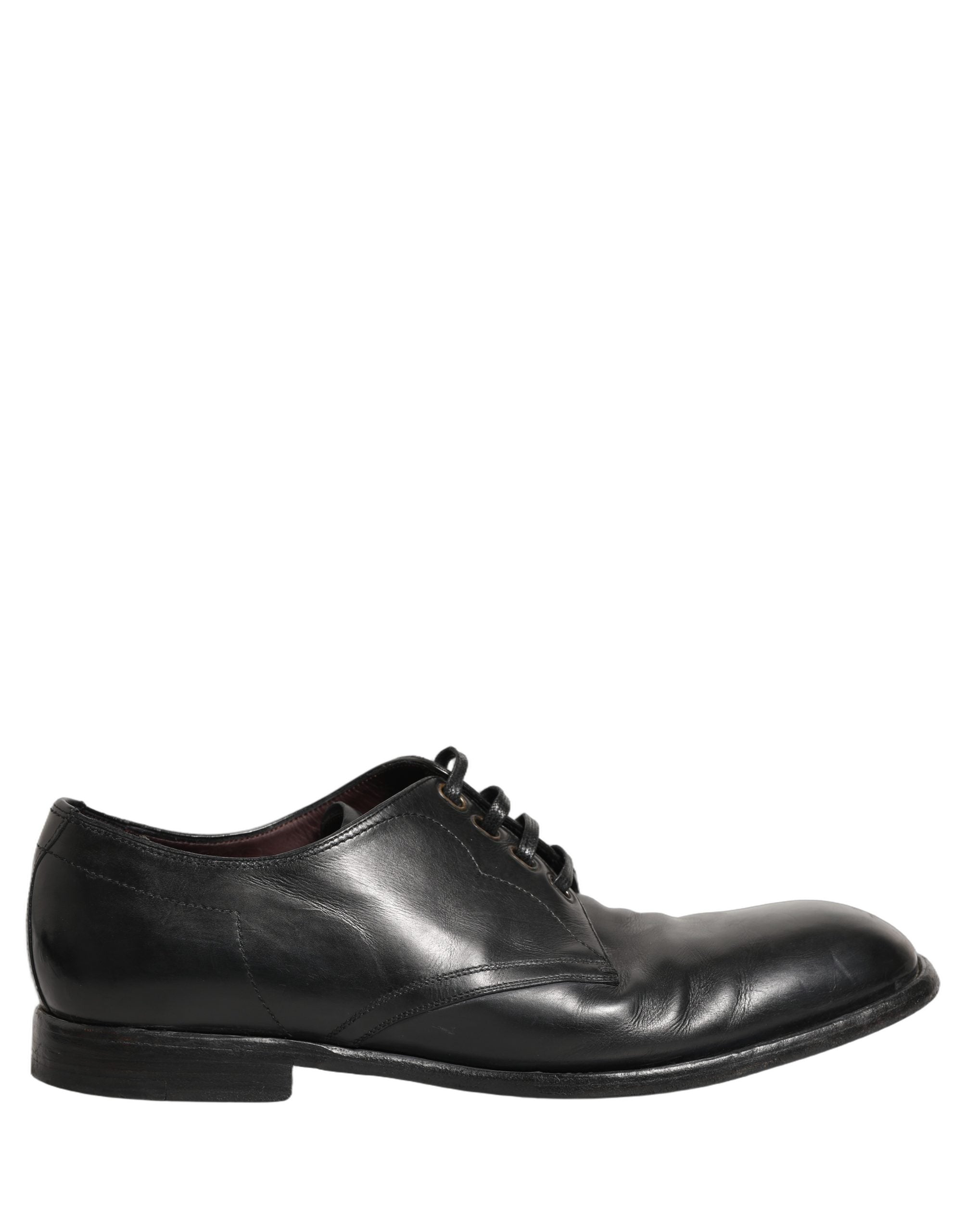 Dolce & Gabbana Black Leather Derby Dress Men Formal Men's Shoes (Pre-Owned)