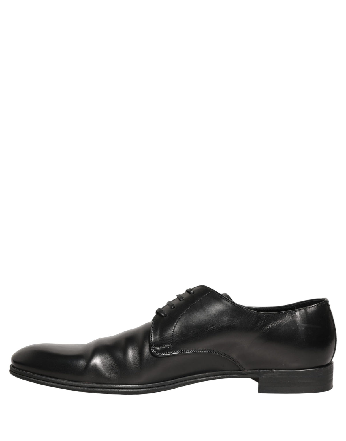 Dolce & Gabbana Black Leather Men Derby Dress Formal Men's Shoes (Pre-Owned)