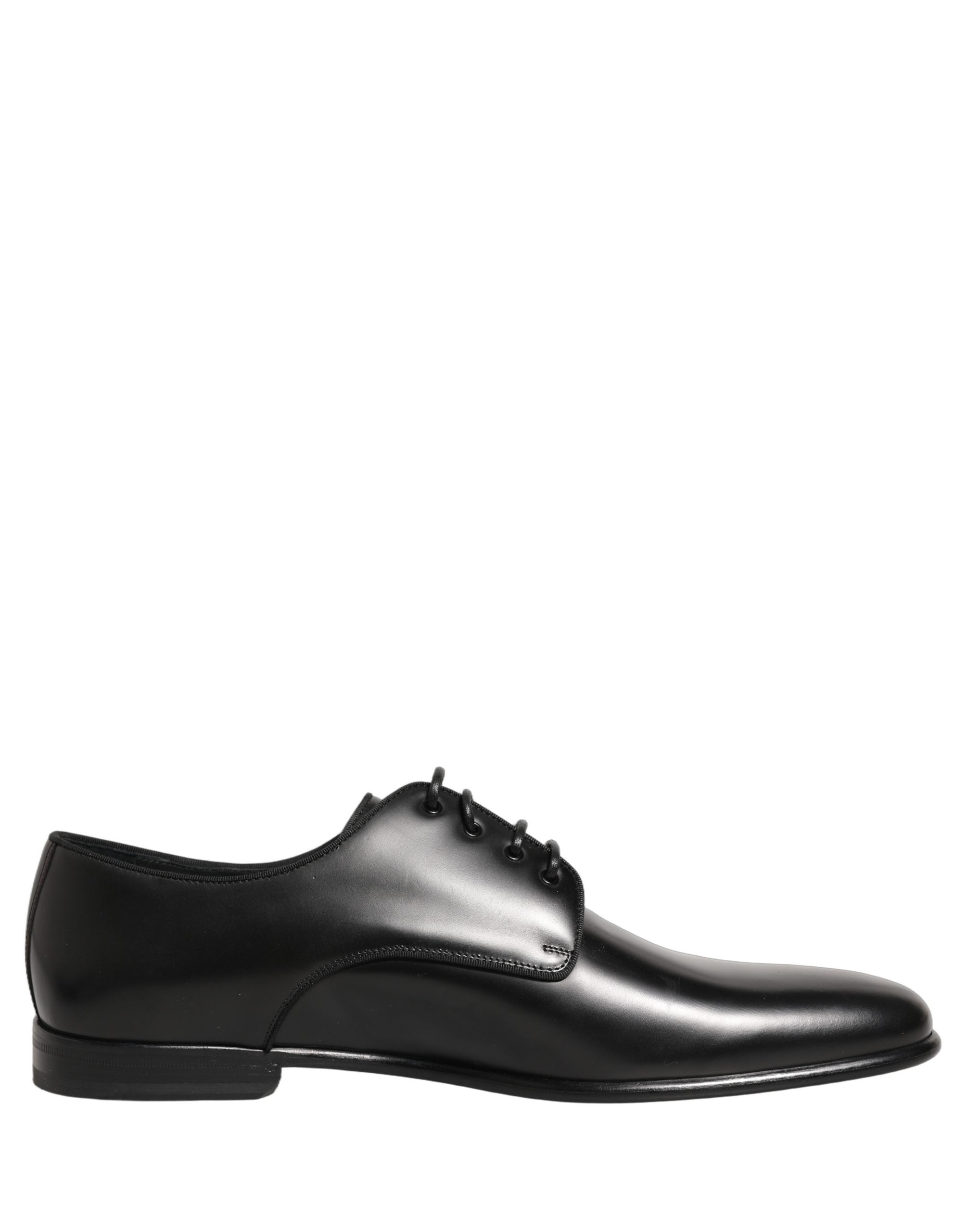 Dolce & Gabbana Black Leather Men Derby Dress Formal Men's Shoes (Pre-Owned)