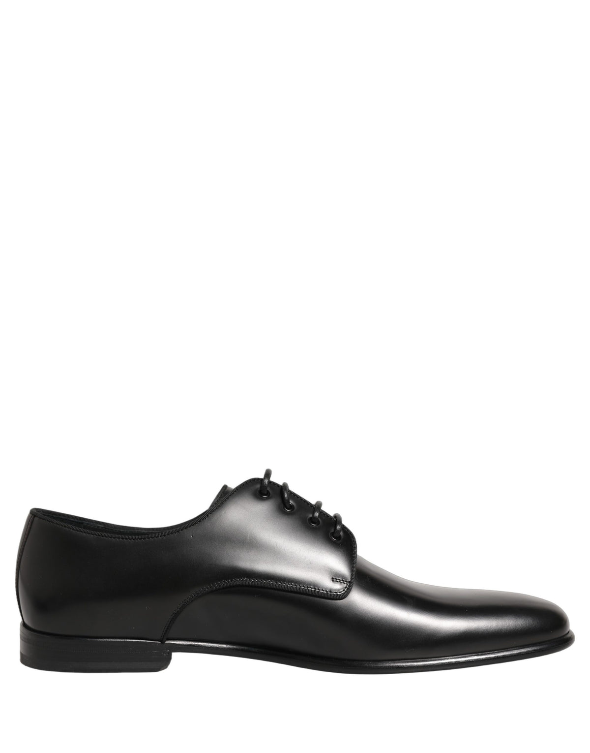 Dolce & Gabbana Black Leather Men Derby Dress Formal Men's Shoes (Pre-Owned)