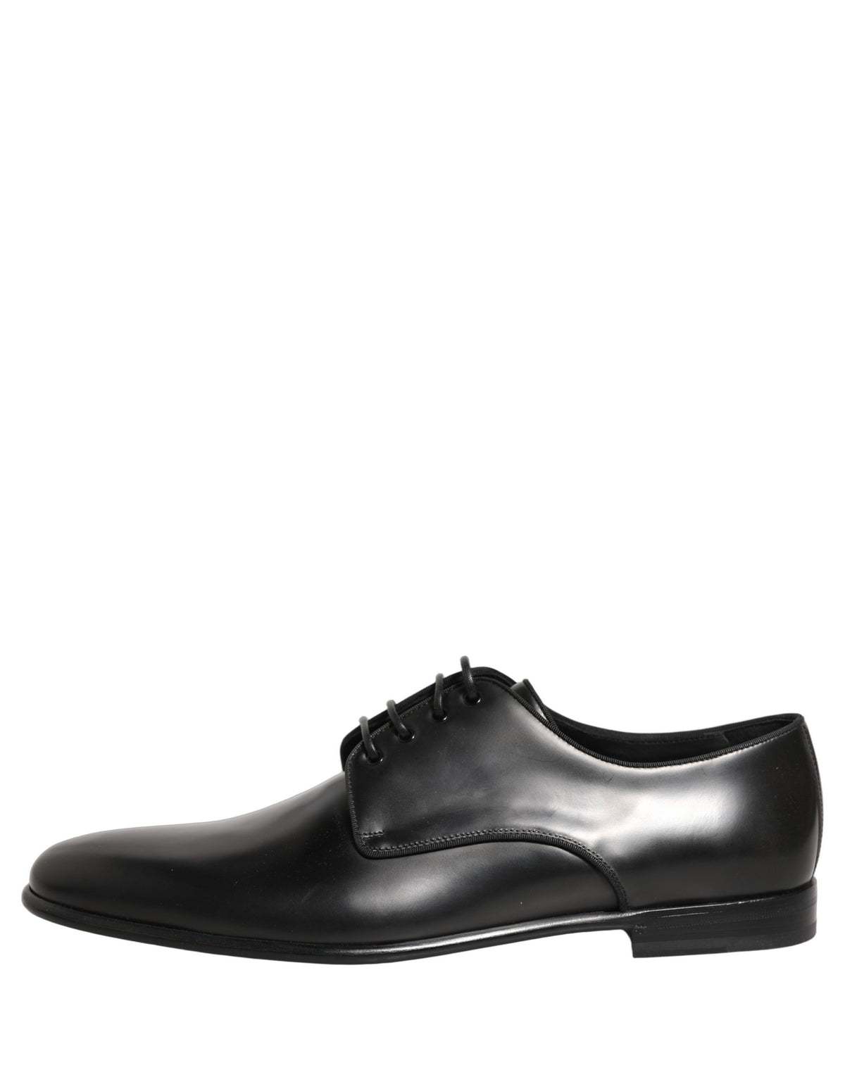 Dolce & Gabbana Black Leather Men Derby Dress Formal Men's Shoes (Pre-Owned)