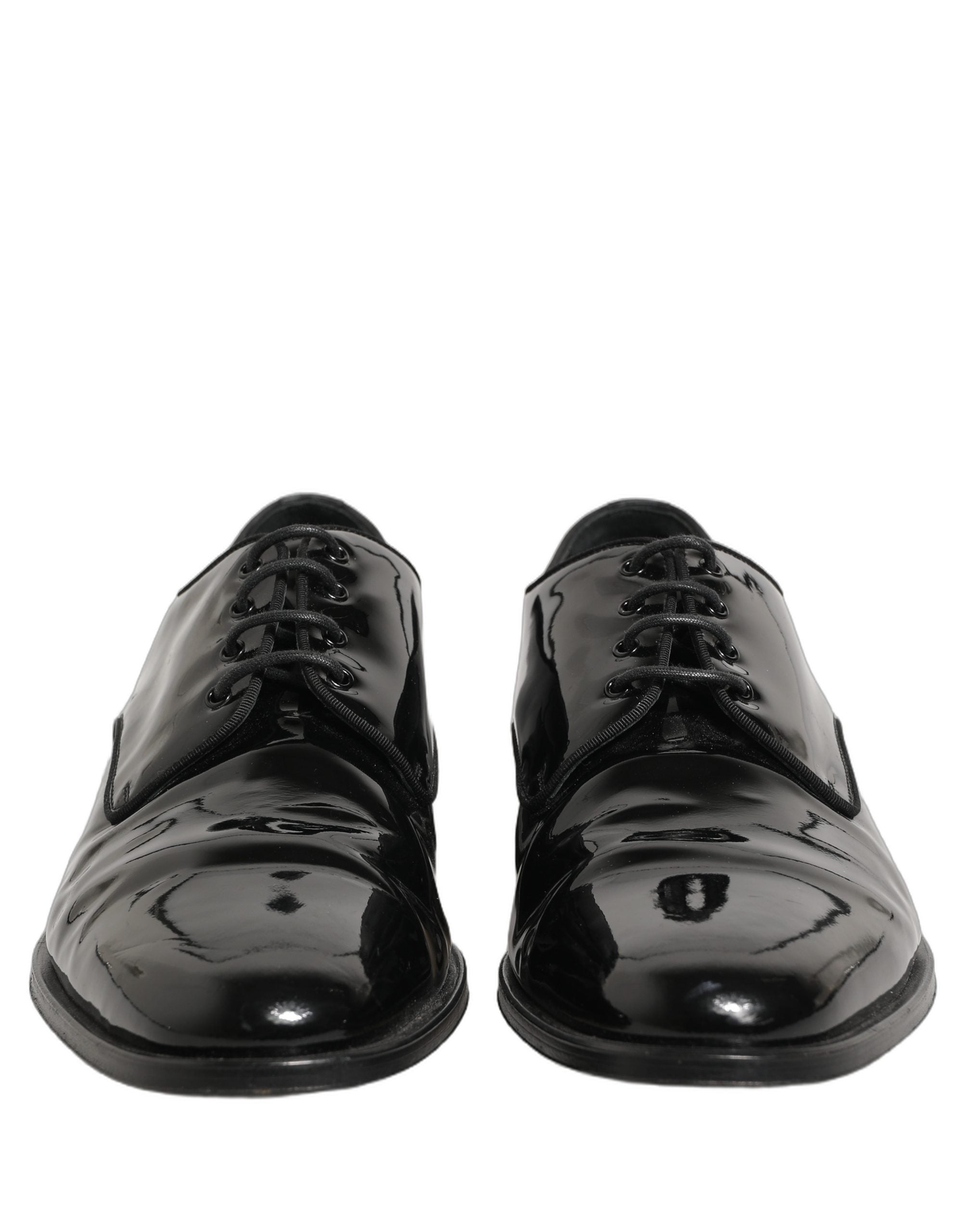 Dolce & Gabbana Black Leather Men Derby Dress Formal Men's Shoes (Pre-Owned)