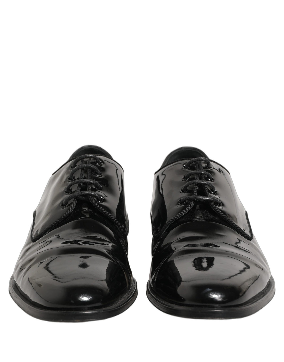 Dolce & Gabbana Black Leather Men Derby Dress Formal Men's Shoes (Pre-Owned)