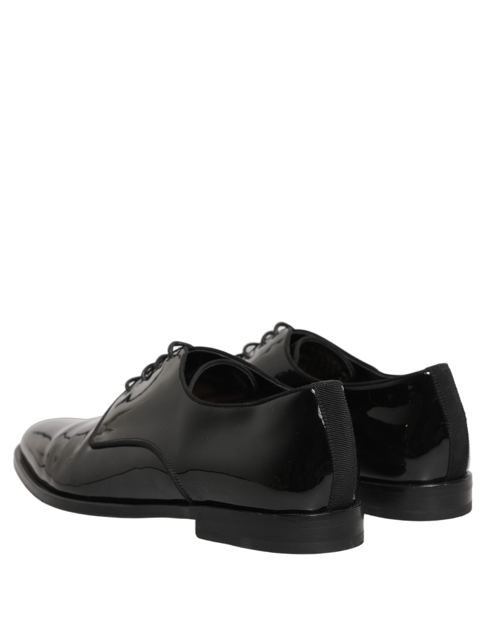 Dolce & Gabbana Black Leather Men Derby Dress Formal Men's Shoes (Pre-Owned)