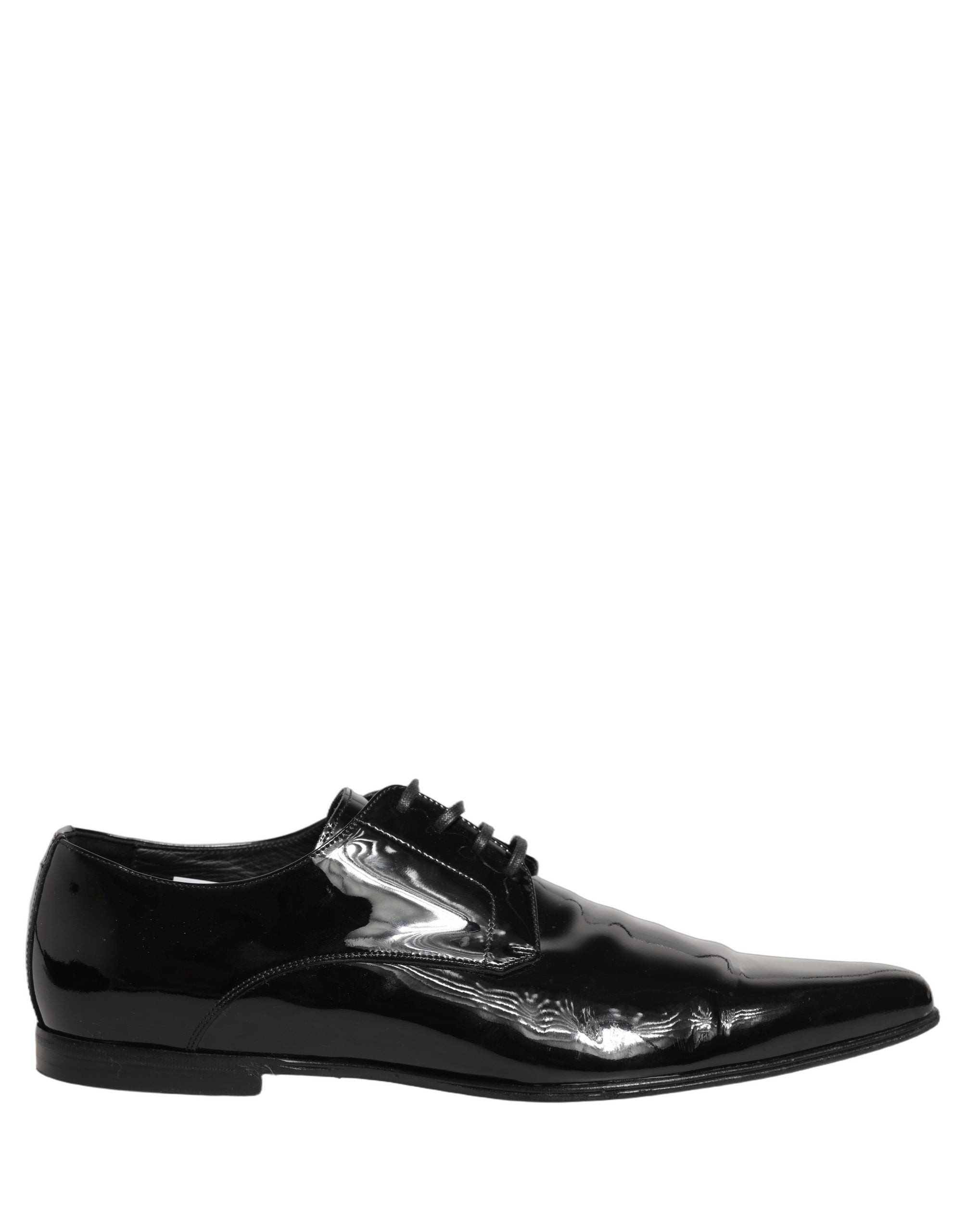 Dolce & Gabbana Black Leather Derby Dress Men Formal Men's Shoes (Pre-Owned)