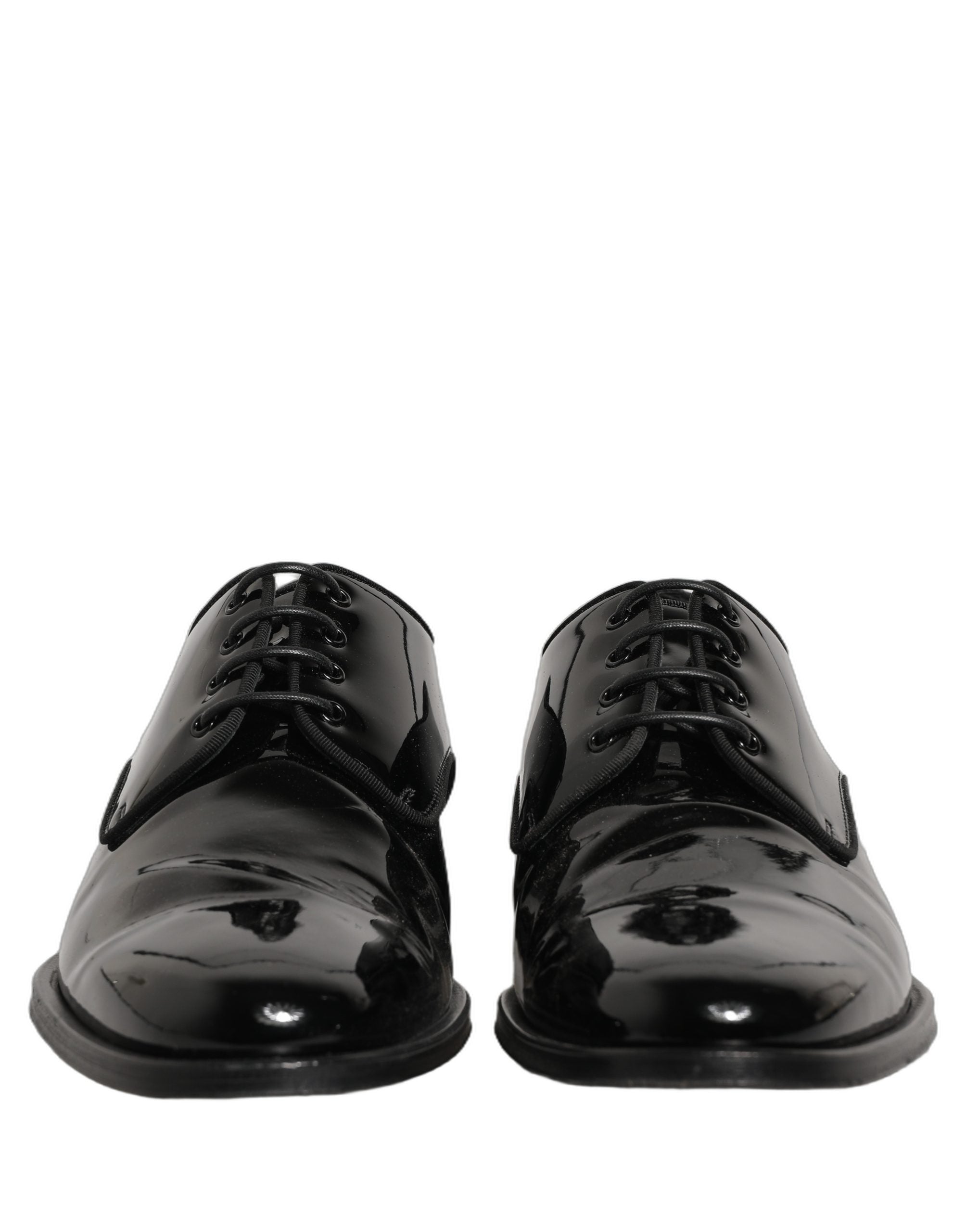 Dolce & Gabbana Black Leather Men Derby Dress Men Formal Men's Shoes (Pre-Owned)
