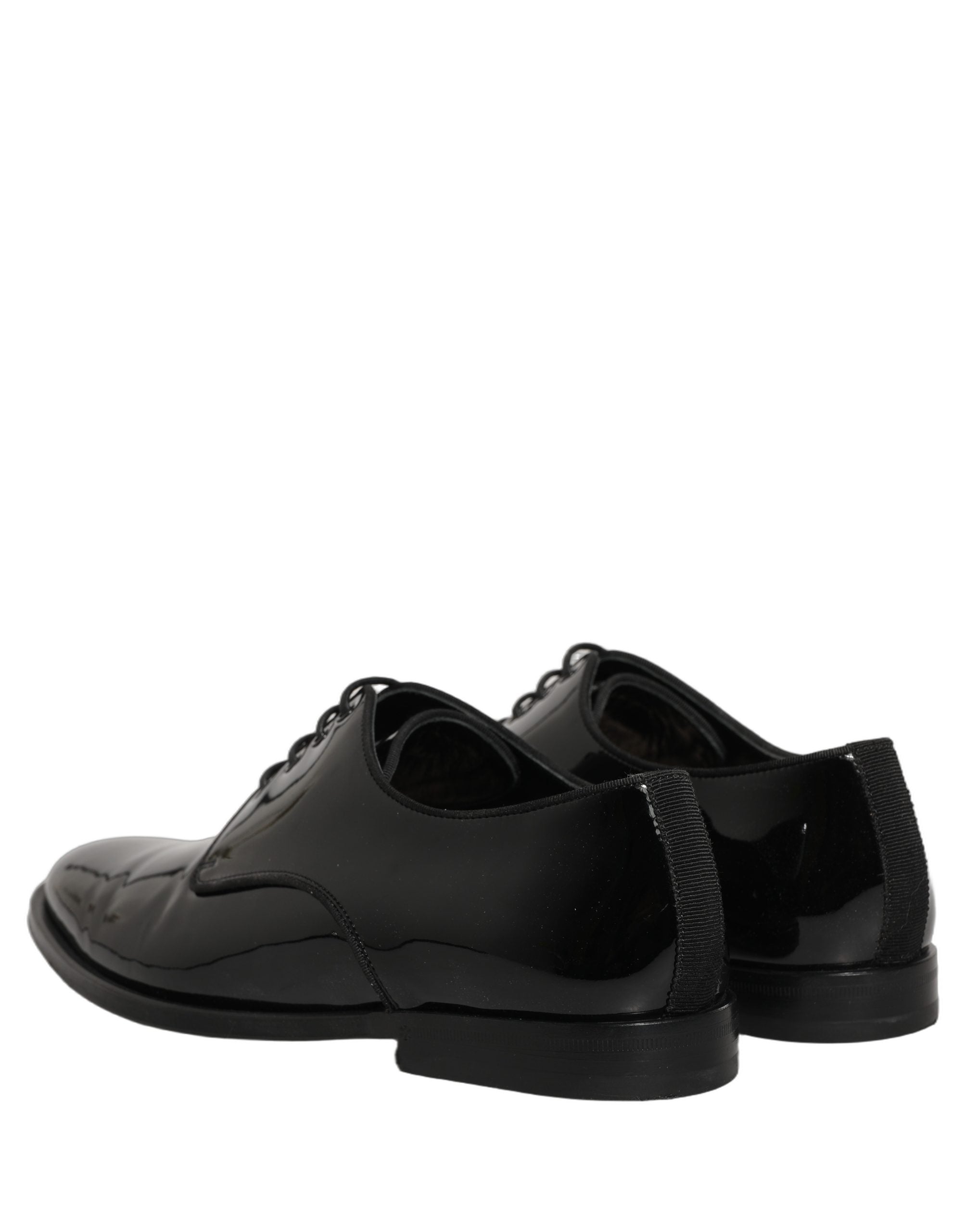 Dolce & Gabbana Black Leather Men Derby Dress Men Formal Men's Shoes (Pre-Owned)