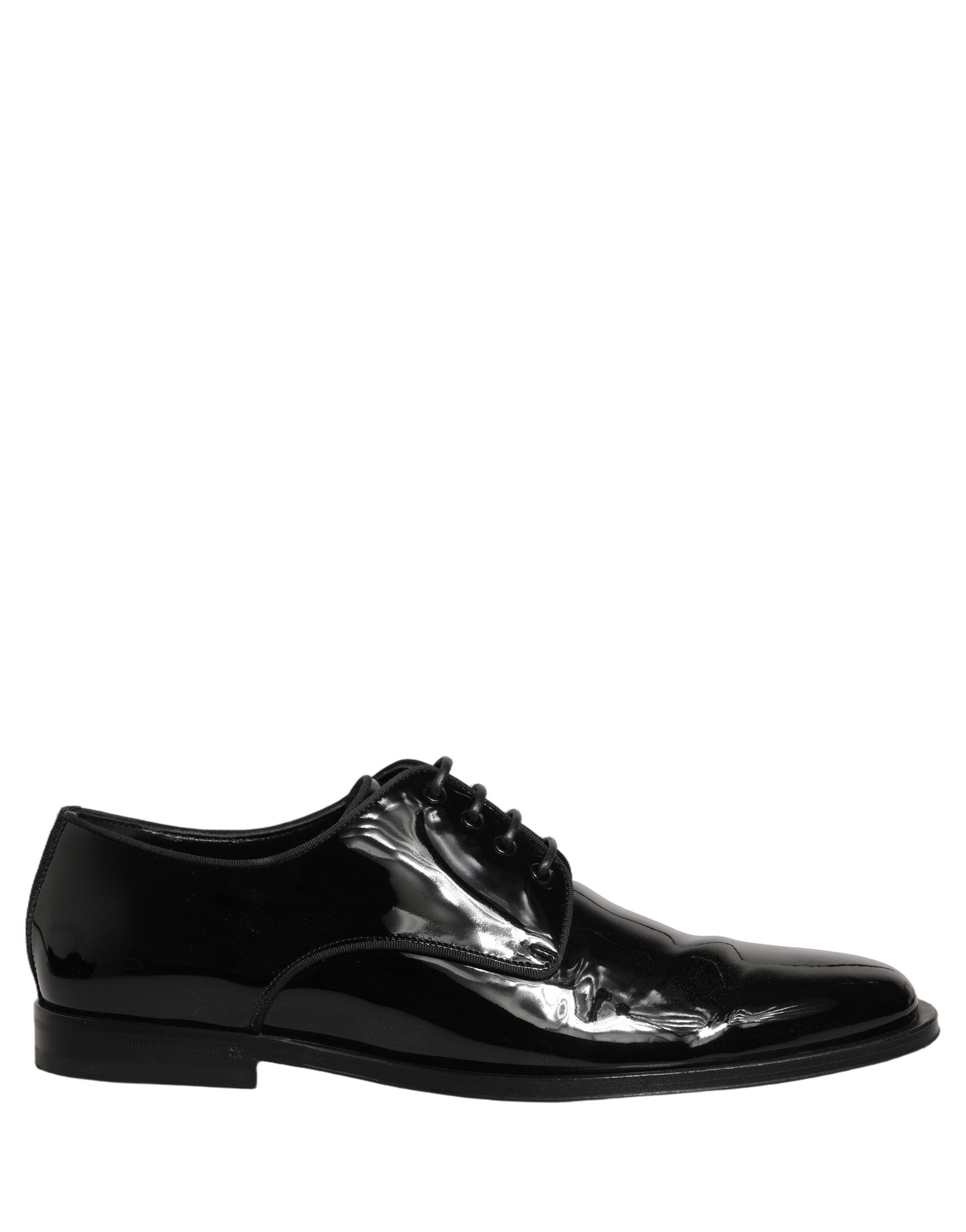 Dolce & Gabbana Black Leather Men Derby Dress Men Formal Men's Shoes (Pre-Owned)