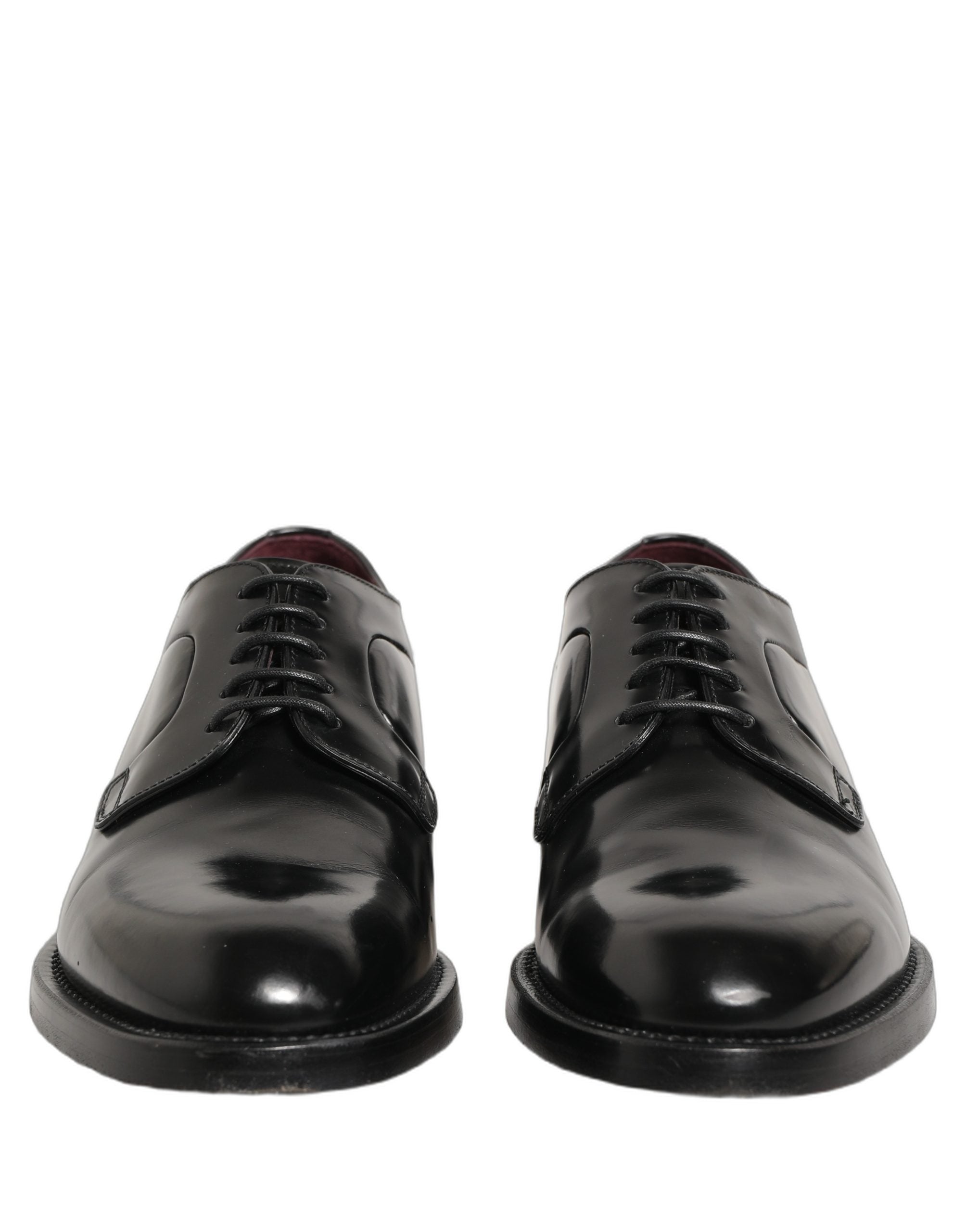 Dolce & Gabbana Black Leather Derby Dress Men Formal Men's Shoes (Pre-Owned)
