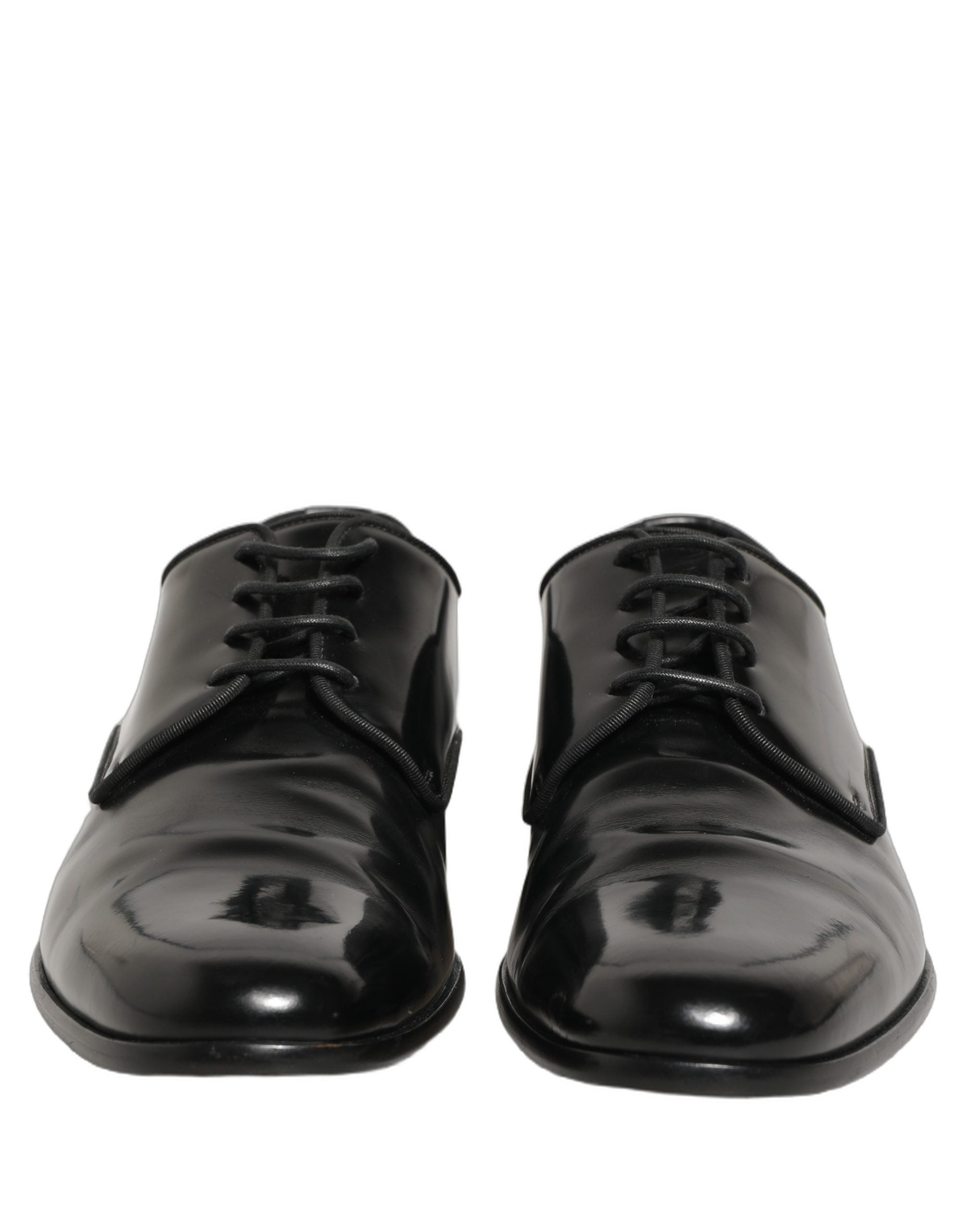 Dolce & Gabbana Black Leather Men Derby Dress Formal Men's Shoes (Pre-Owned)