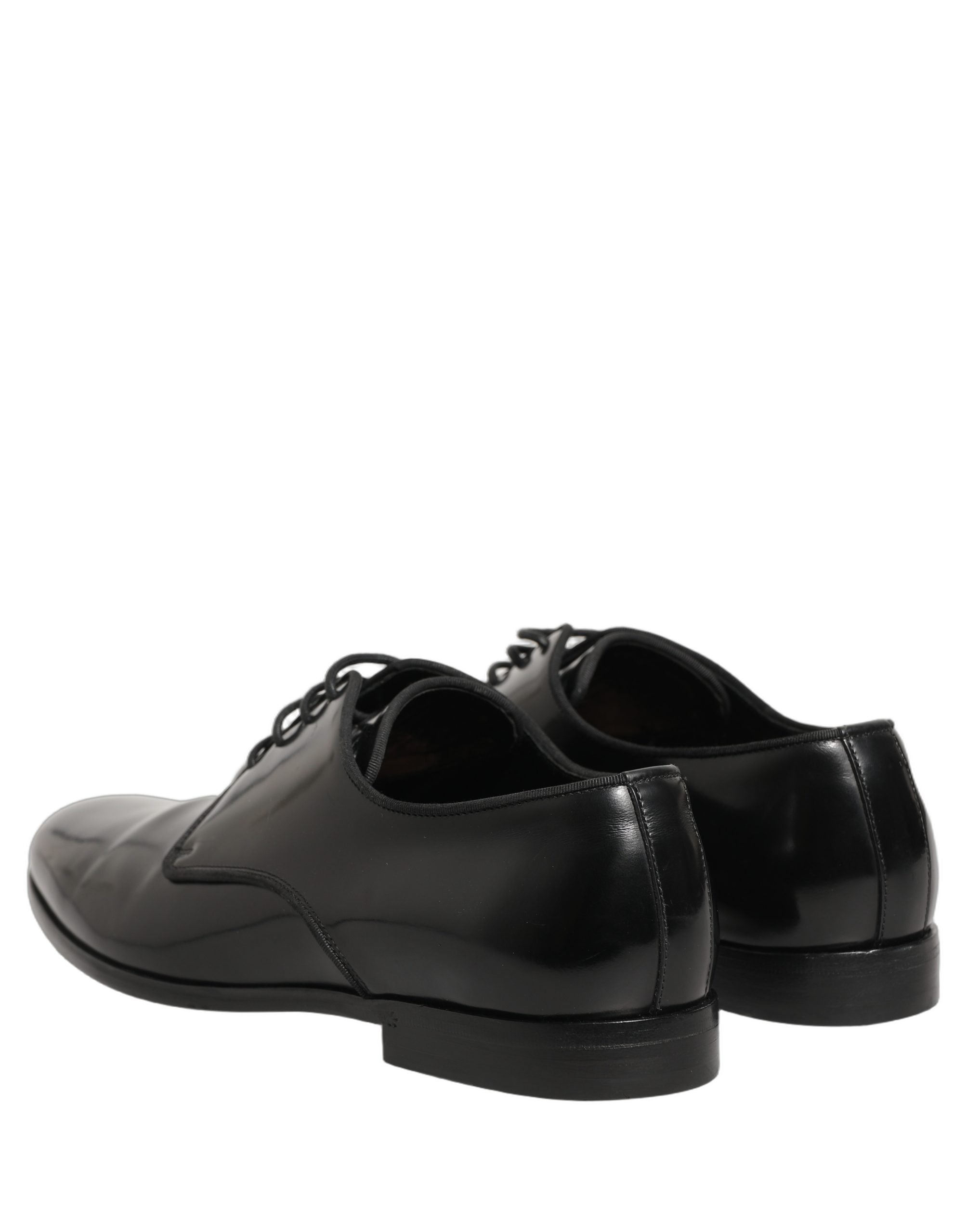 Dolce & Gabbana Black Leather Men Derby Dress Formal Men's Shoes (Pre-Owned)