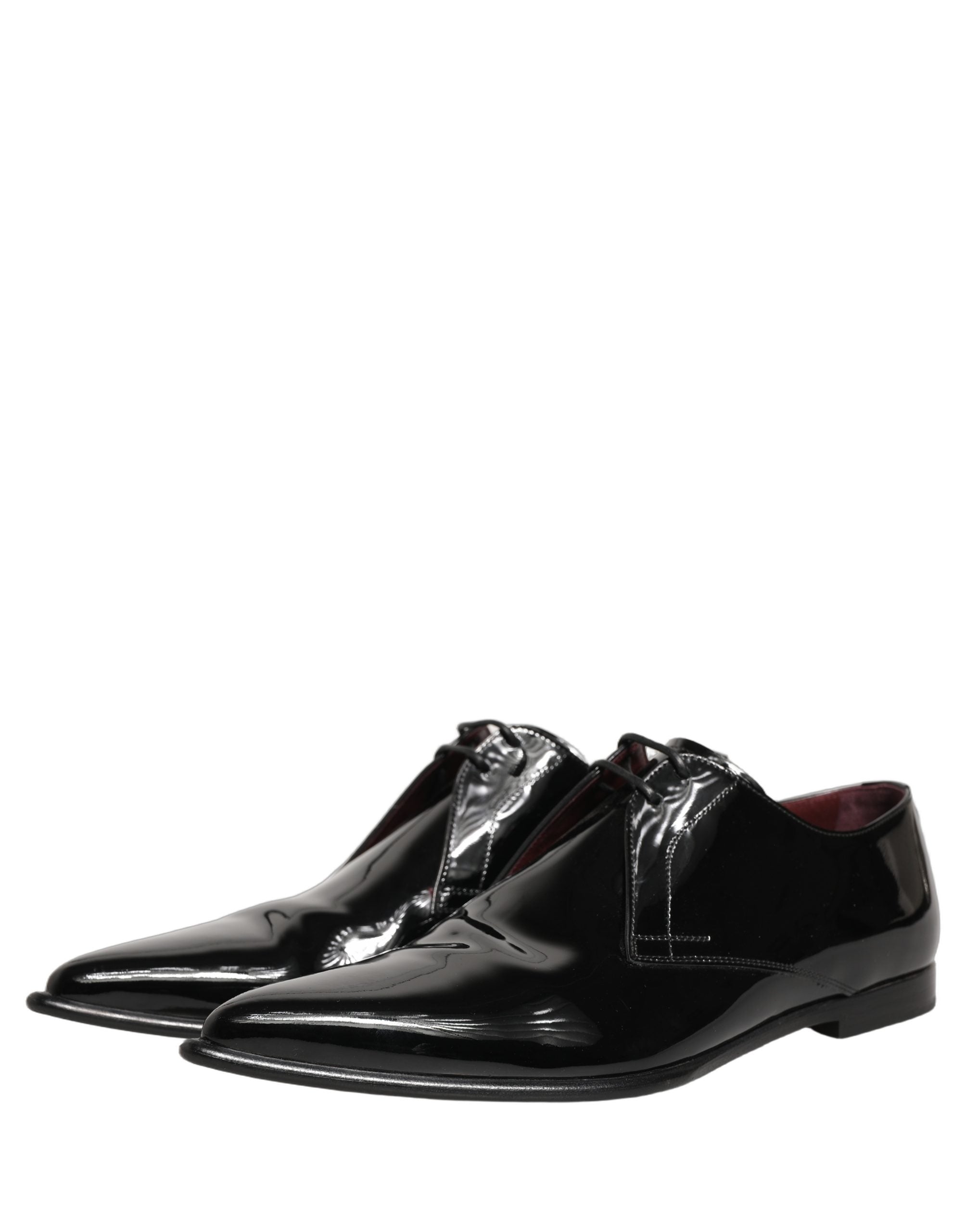 Dolce & Gabbana Black Leather Men Derby Dress Formal Men's Shoes (Pre-Owned)