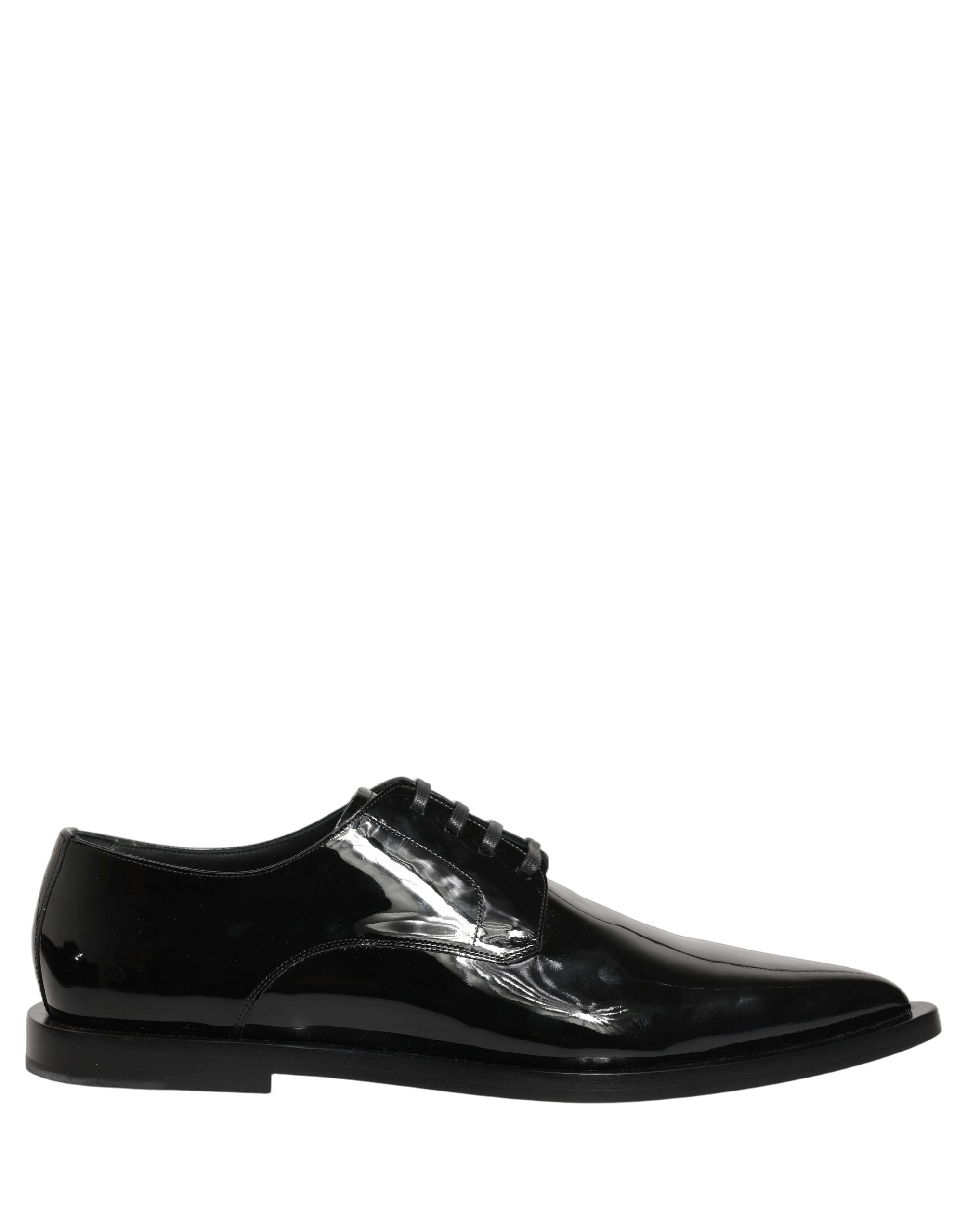Dolce & Gabbana Black Leather Men Derby Dress Formal Men's Shoes