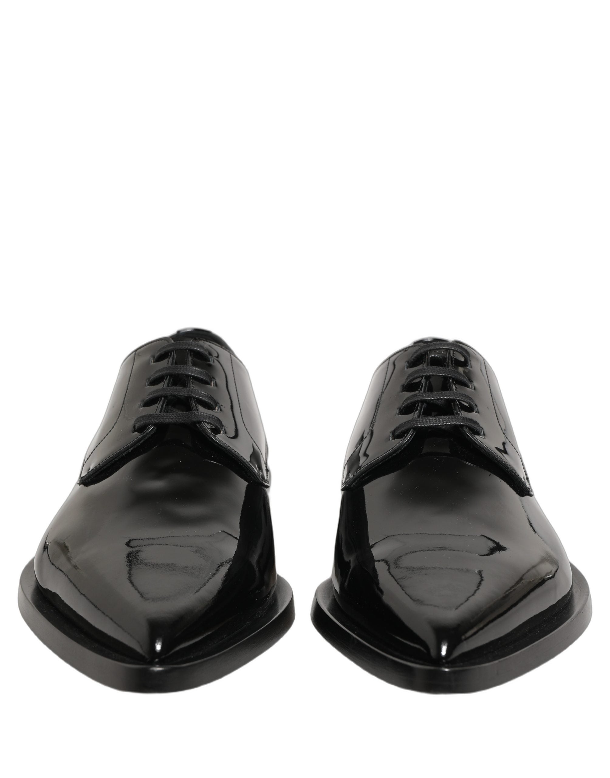 Dolce & Gabbana Black Leather Men Derby Dress Formal Men's Shoes