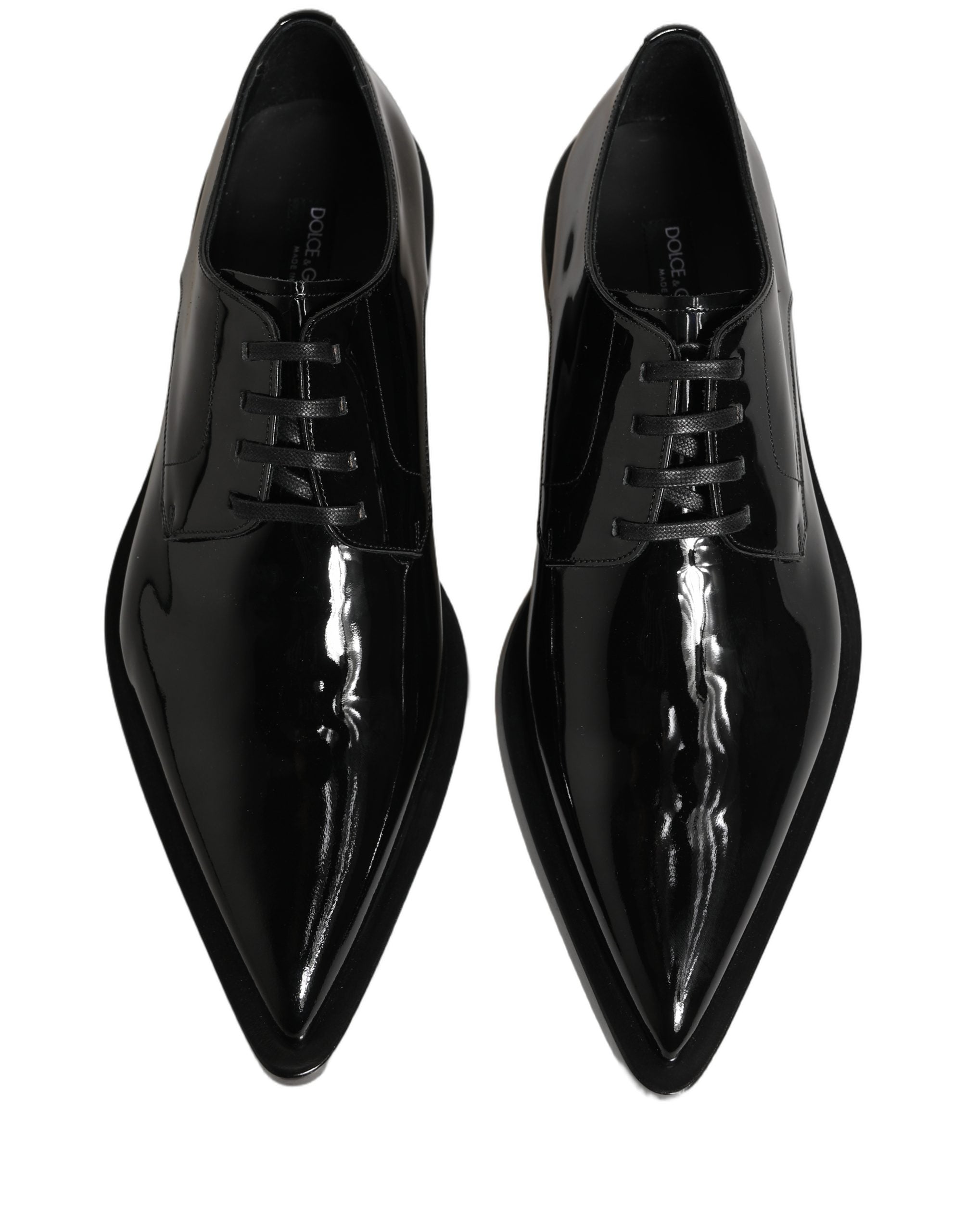 Dolce & Gabbana Black Leather Men Derby Dress Formal Men's Shoes