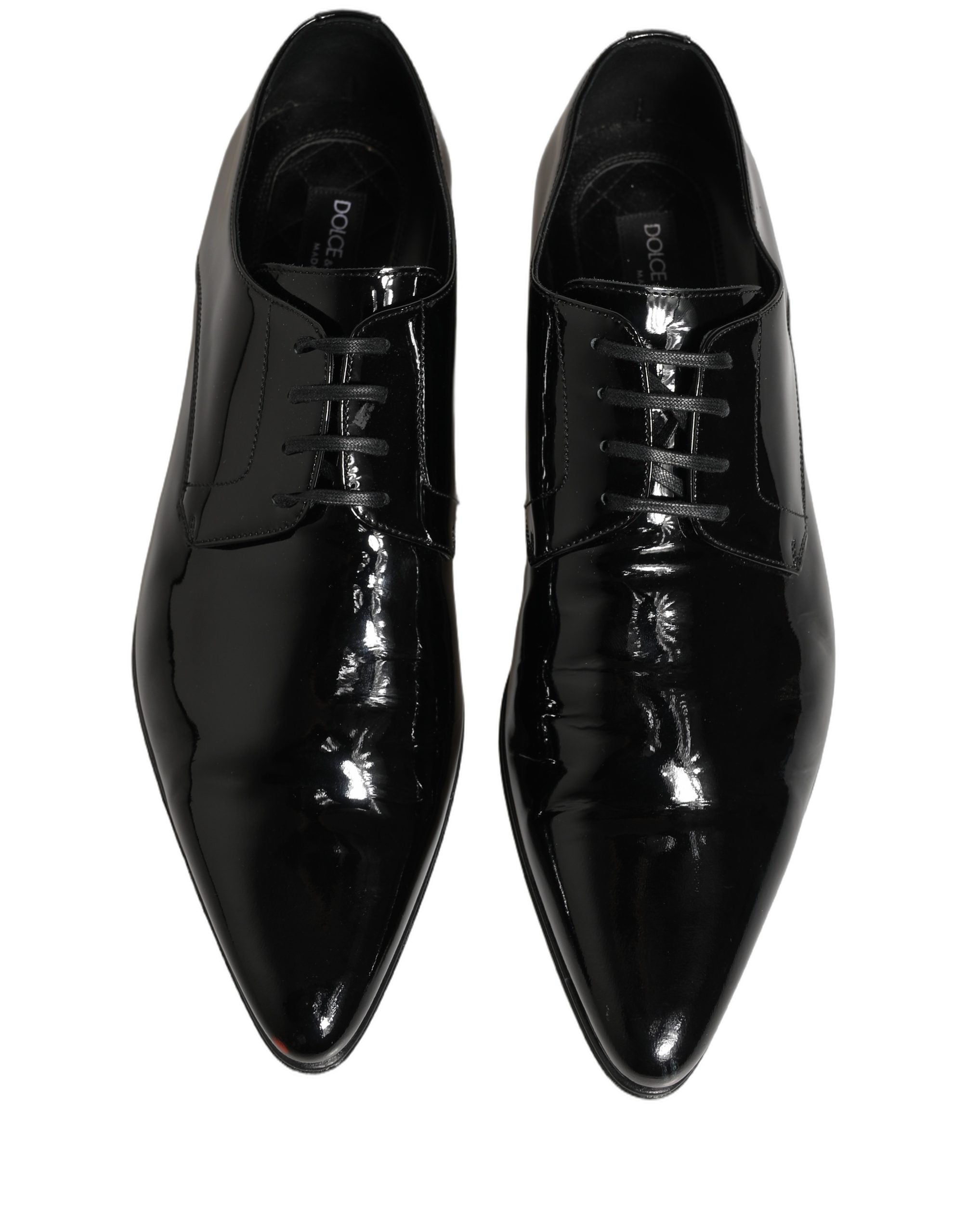 Dolce & Gabbana Black Leather Derby Dress Men Formal Men's Shoes (Pre-Owned)