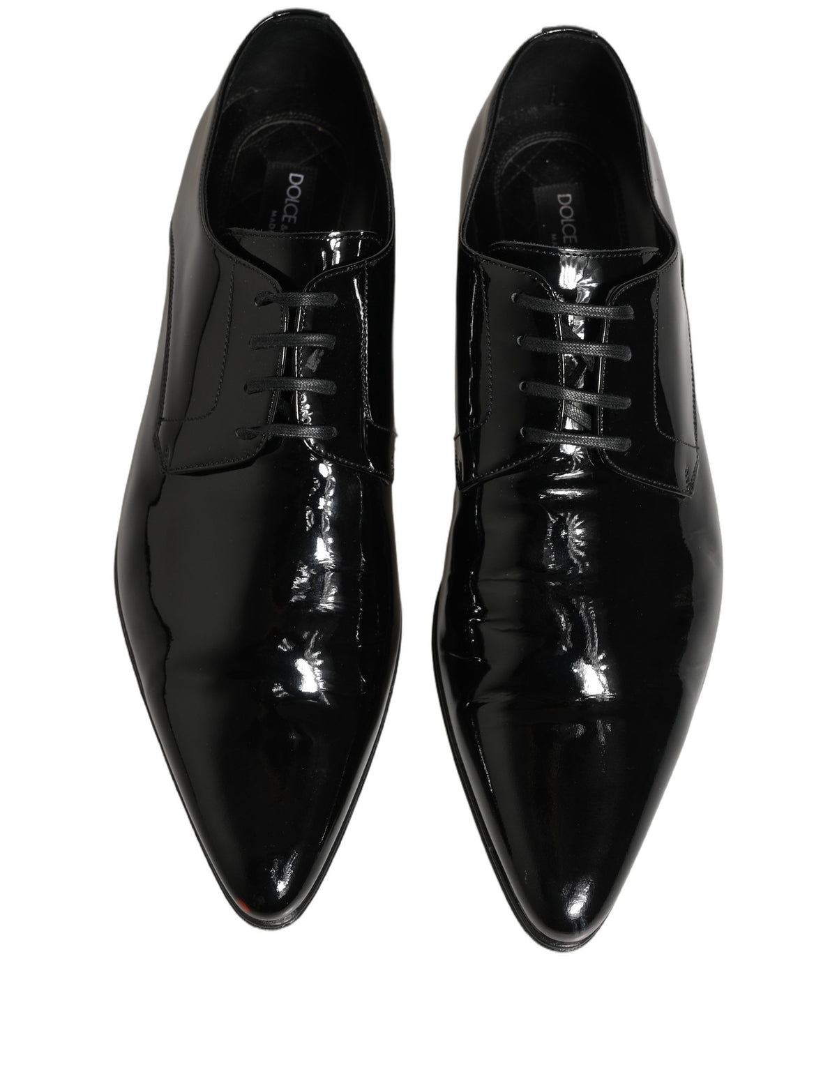 Dolce & Gabbana Black Leather Derby Dress Men Formal Men's Shoes (Pre-Owned)