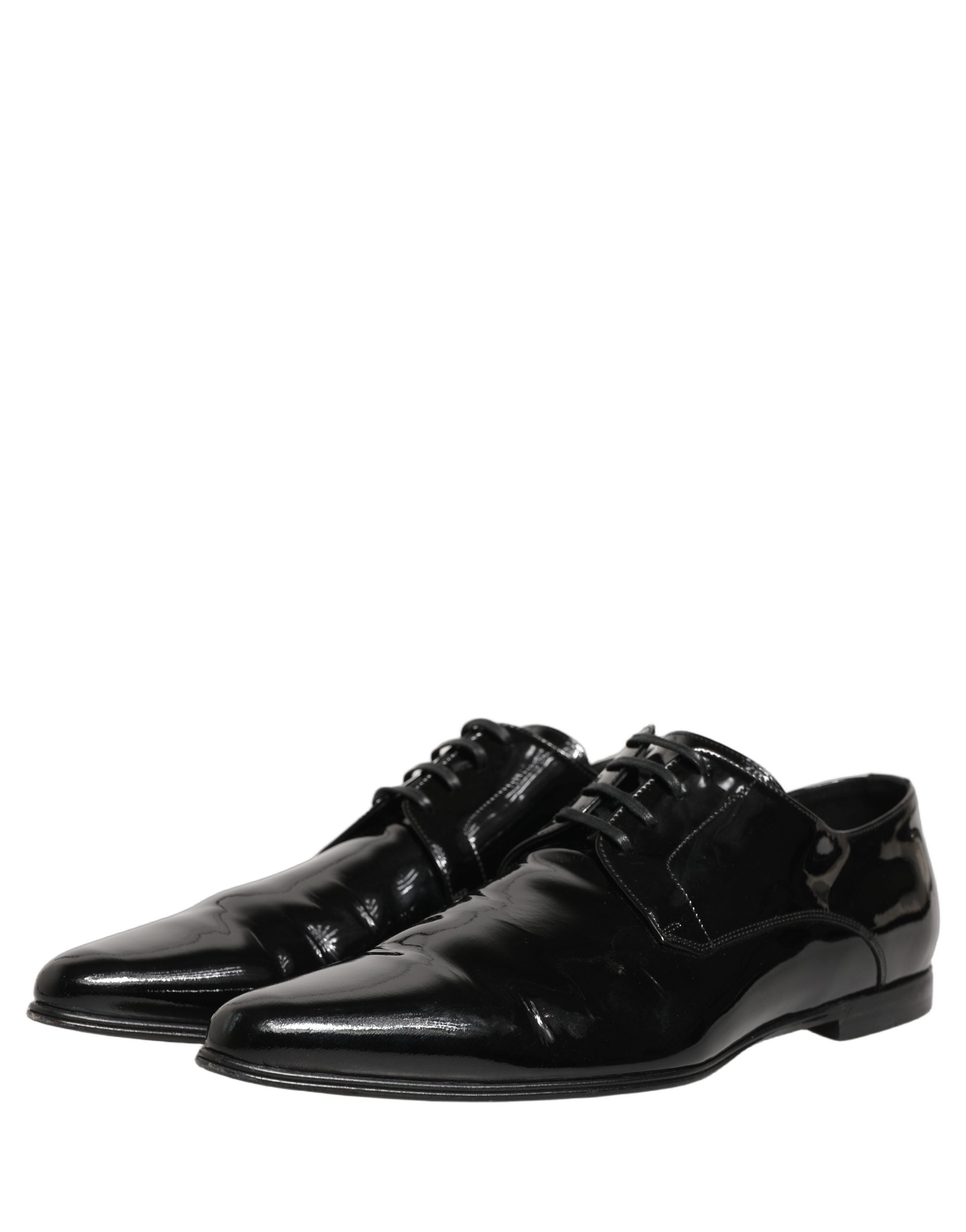 Dolce & Gabbana Black Leather Derby Dress Men Formal Men's Shoes (Pre-Owned)