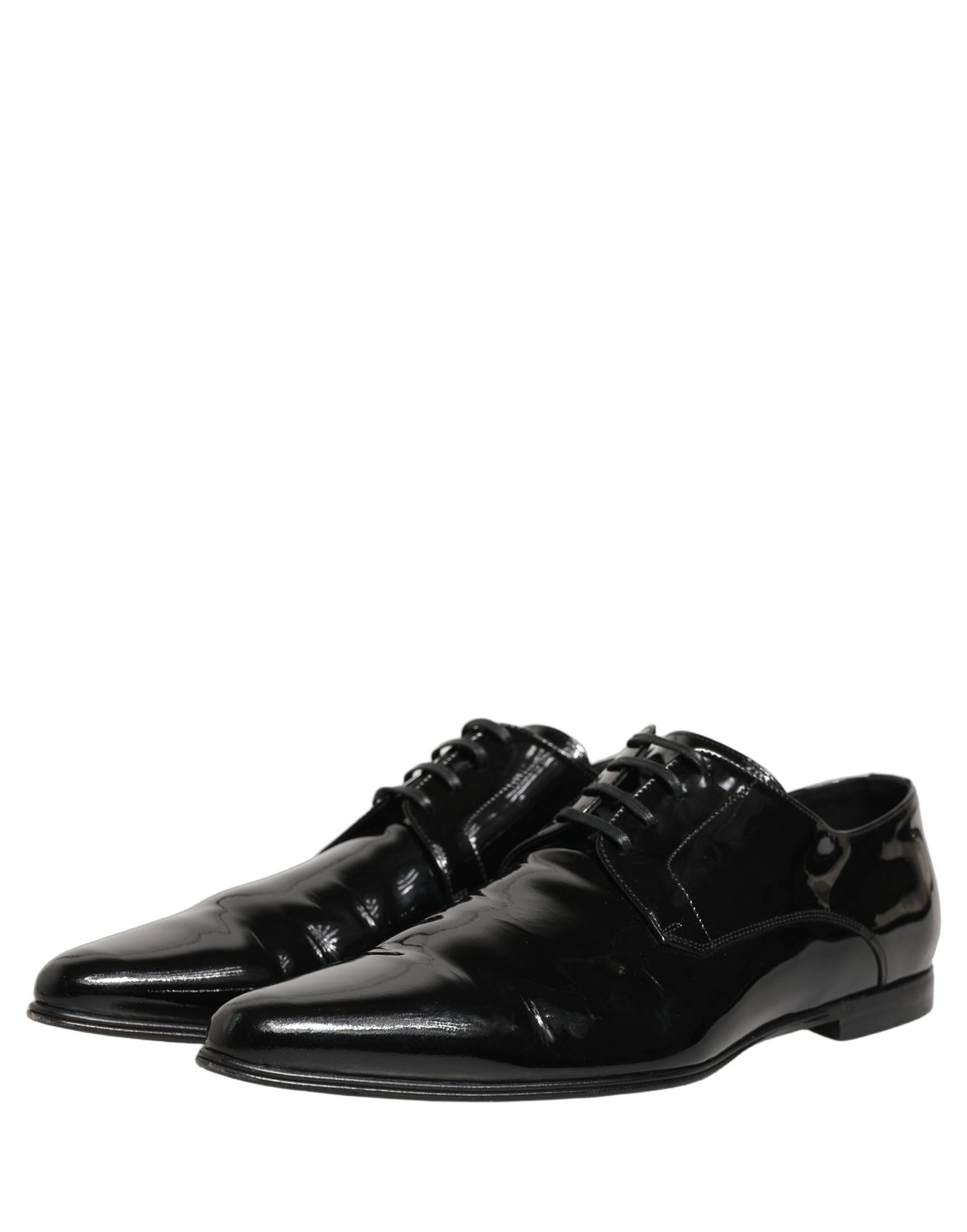 Dolce & Gabbana Black Leather Derby Dress Men Formal Men's Shoes (Pre-Owned)