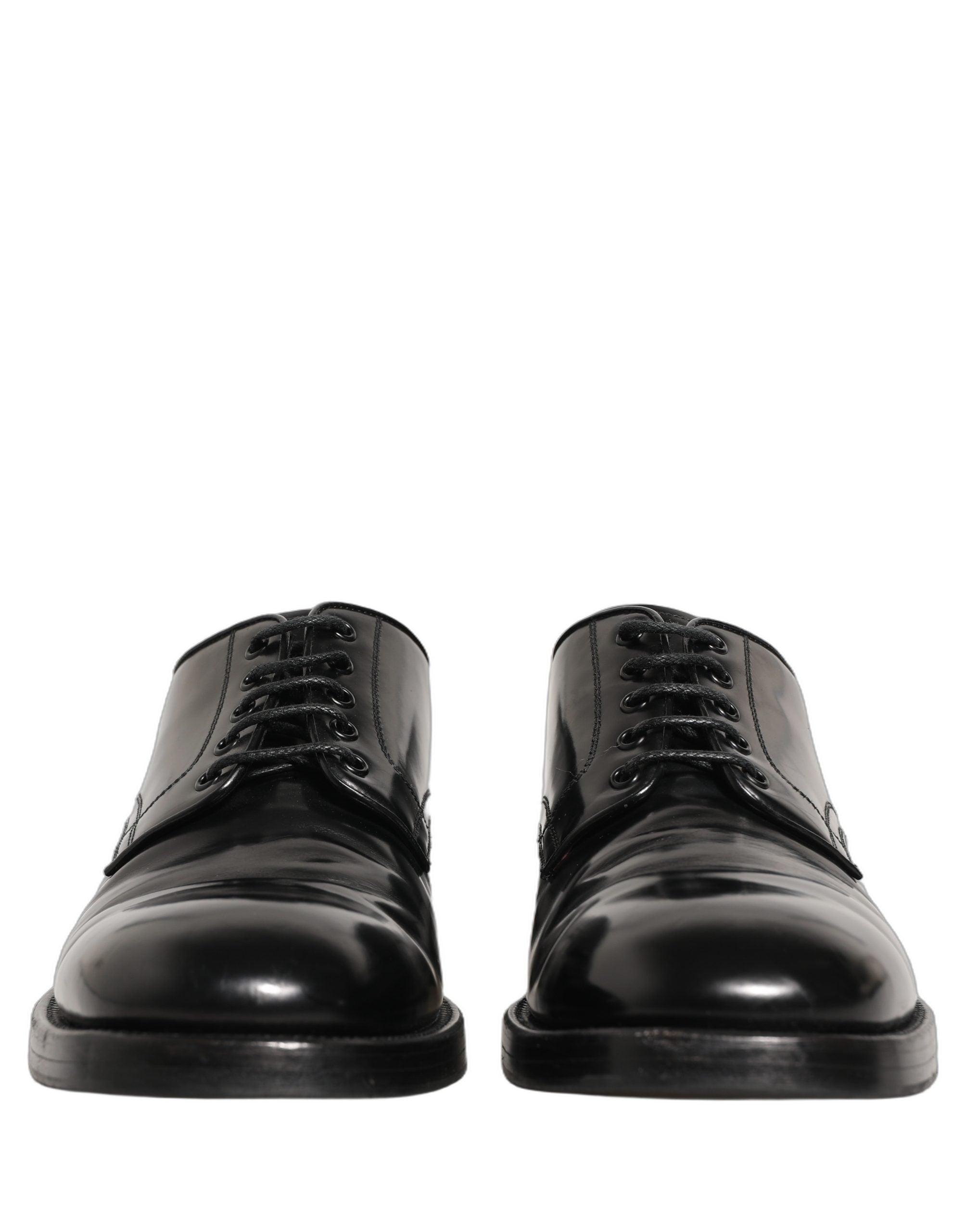 Dolce & Gabbana Black Leather Derby Dress Men Formal Men's Shoes (Pre-Owned)