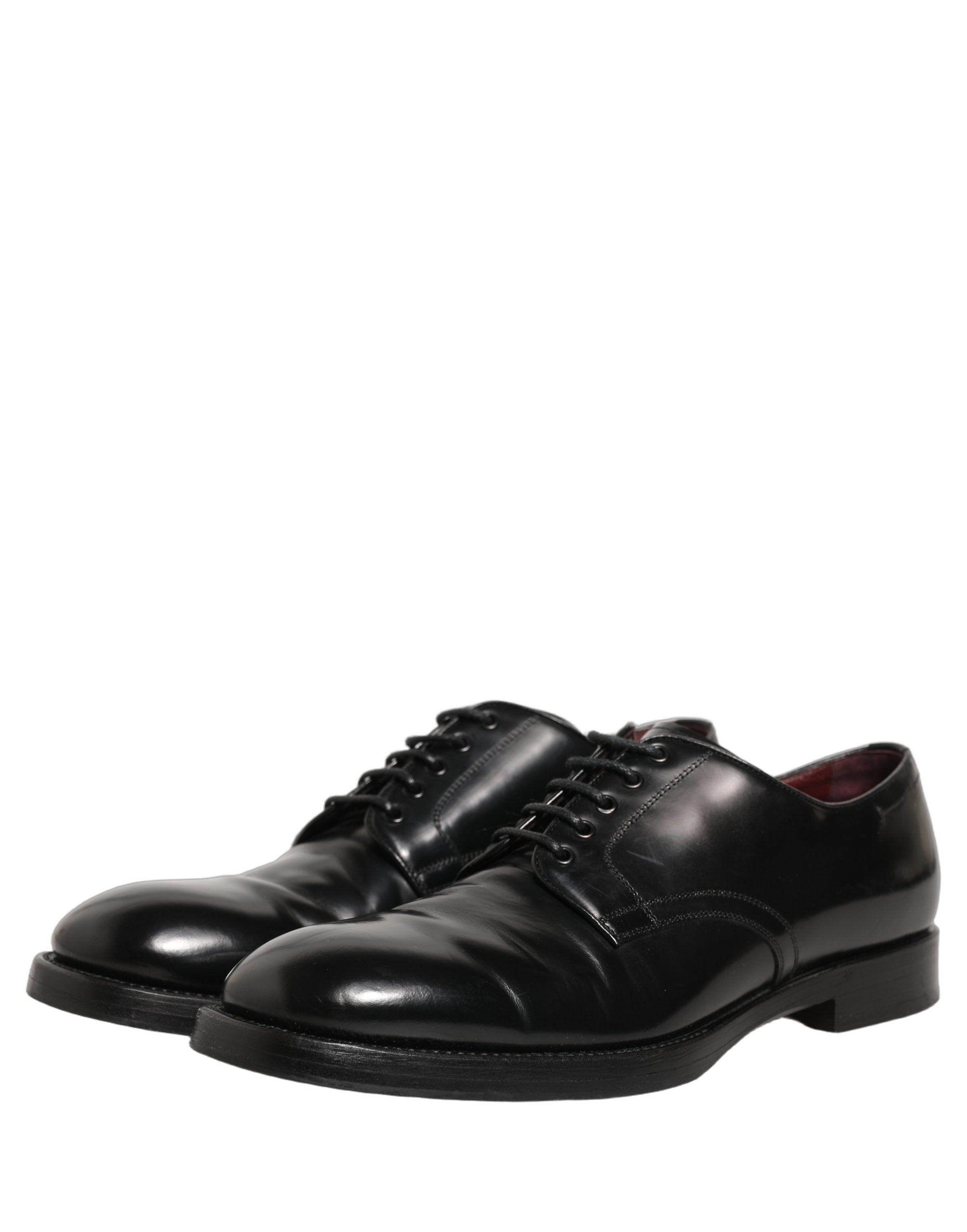 Dolce & Gabbana Black Leather Derby Dress Men Formal Men's Shoes (Pre-Owned)